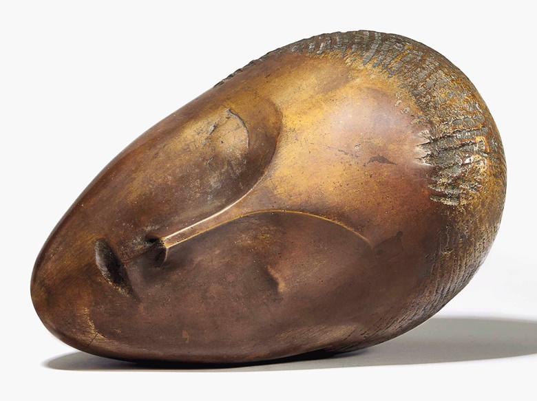 Constantin Brancusi (1876-1957), La muse endormie. Original marble version carved in 1909-1910; this bronze version cast by 1913. Signed ‘Brancusi’ (on the back of the neck). Patinated bronze with gold leaf. Length 10½ in (26.7 cm). Sold for $57,367,500 in the Impressionist & Modern Art Evening Sale on 15 May 2017 at Christie’s in New York