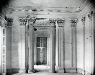 Walker Evans (1903-1975), The Breakfast Room at Belle Grove Plantation, White Chapel, Louisiana, 1935. Gelatin silver print, printed 1969-1970 by James Dow. Image 7¾ x 9½ in (19.6 x 24.1 cm). Sheet 8 x 10 in (20.4 x 25.5 cm). Estimate $6,000-8,000. This work is offered in the sale Photographs MoMA Pictorialism to Modernism in October 2017, Online