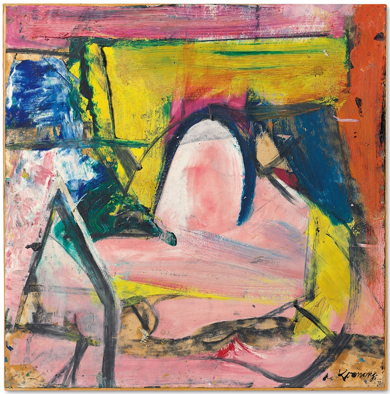 Willem de Kooning, Composition I, 1955. Oil on paper laid down on board. 23 x 22¾ in (58.4 x 57.7 cm). Estimate $4,000,000-6,000,000. This work is offered in the Post-War and Contemporary Art Evening Sale on 15 November at Christie’s in New York