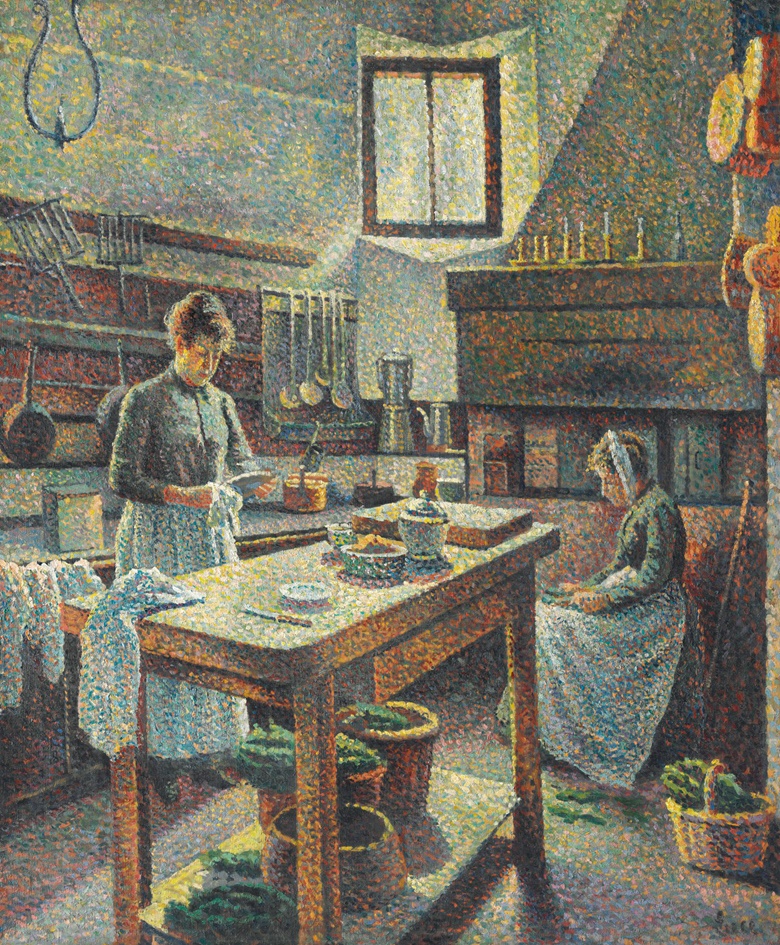 Maximilien Luce (1858-1941), Une Cuisine, 1888-89. 25⅝ x 21¼  in (65.1 x 54  cm). Estimate $700,000-1,000,000. This lot is offered in the Impressionist and Modern Art Day Sale on 14 November 2017  at Christie’s in New York