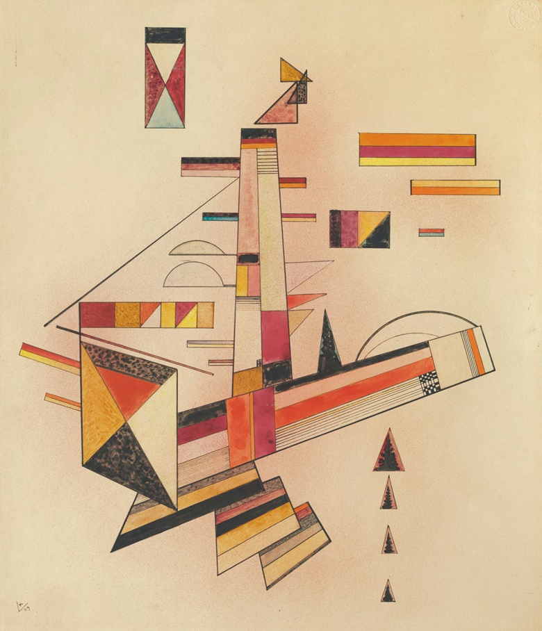 Wassily Kandinsky (1866-1944), Bestimmt, 1929. 20⅛ x 17¼  in (51.2 x 43.8  cm). Estimate $500,000-800,000. This lot is offered in the Impressionist and Modern Art Works on Paper Sale on 14 November 2017  at Christie’s in New York
