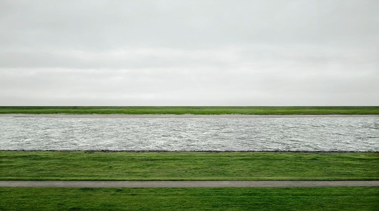 Andreas Gursky (b. 1955), Rhein II, 1999. Image 73 x 143 in (185.4 x 363.5 cm). Sold for $4,338,500 on 8 November 2011 at Christie’s in New York © Andreas GurskyDACS, 2017 Courtesy Sprüth Magers