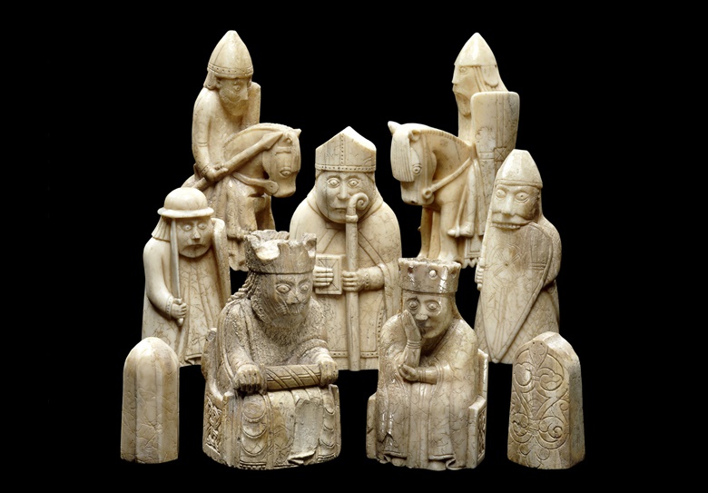 The Lewis Chessmen, 1150-1145. Photo © The Trustees of the British Museum