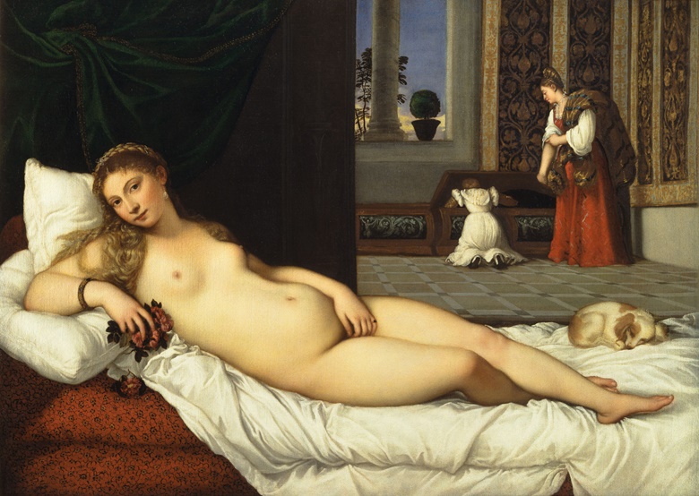 Titian (Tiziano Vecellio),Venus of Urbino, before 1538. Oil on canvas, 119 x 165 cm. Galleria degli Uffizi, Florence. Photo © Raffaello Bencini Bridgeman Images