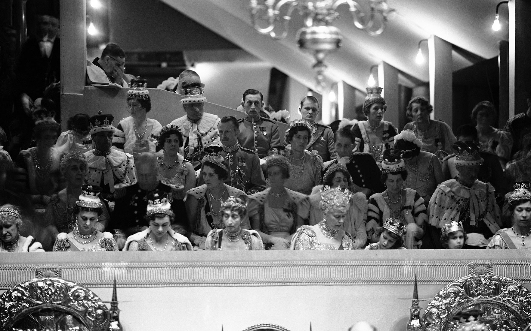 The royal box at the coronation of King George VI, Westminster Abbey, London, 12 May 1937
