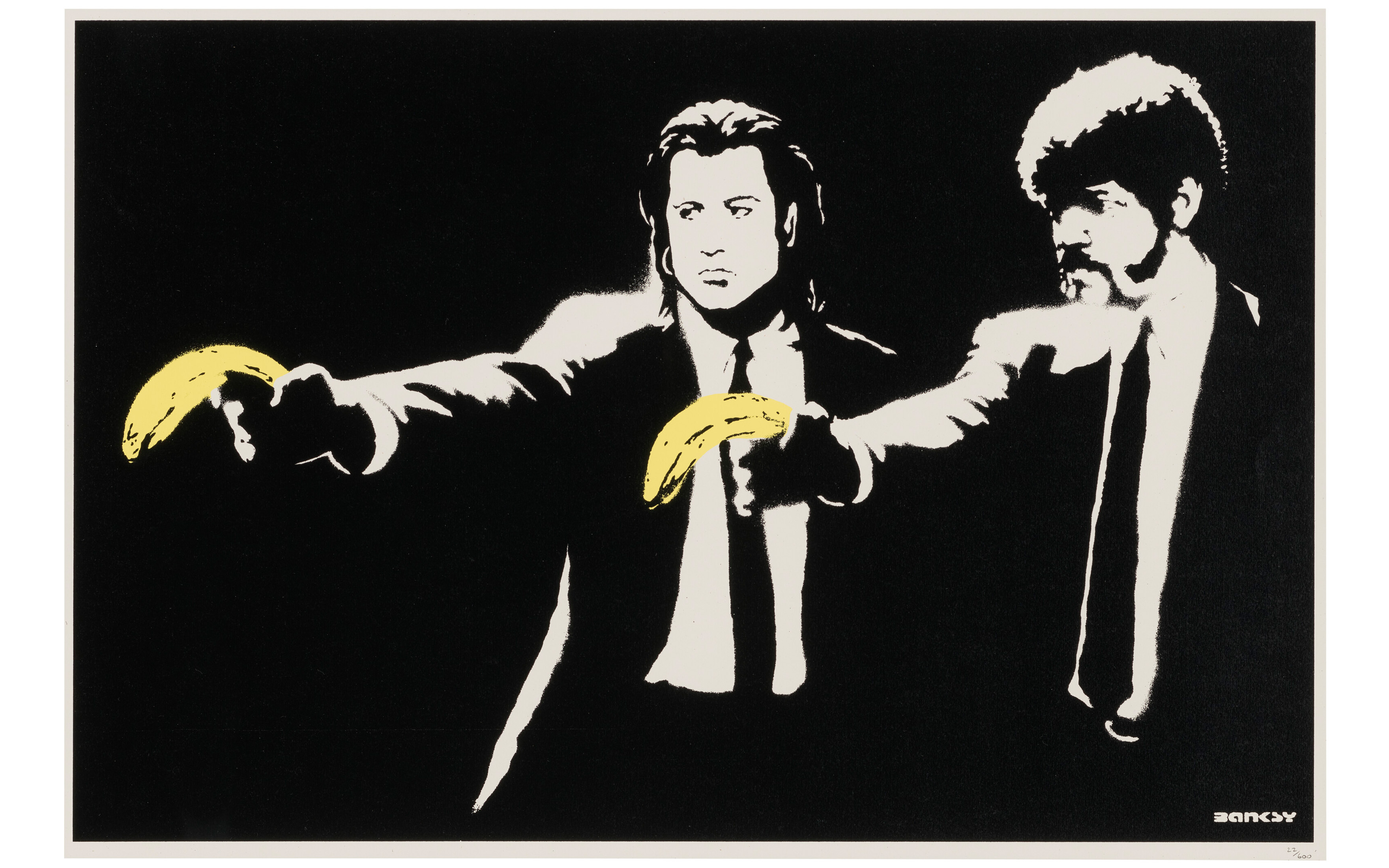 Banksy, Pulp Fiction, 2004, offered in Contemporary Edition until 1 October 2024 at Christie's Online
