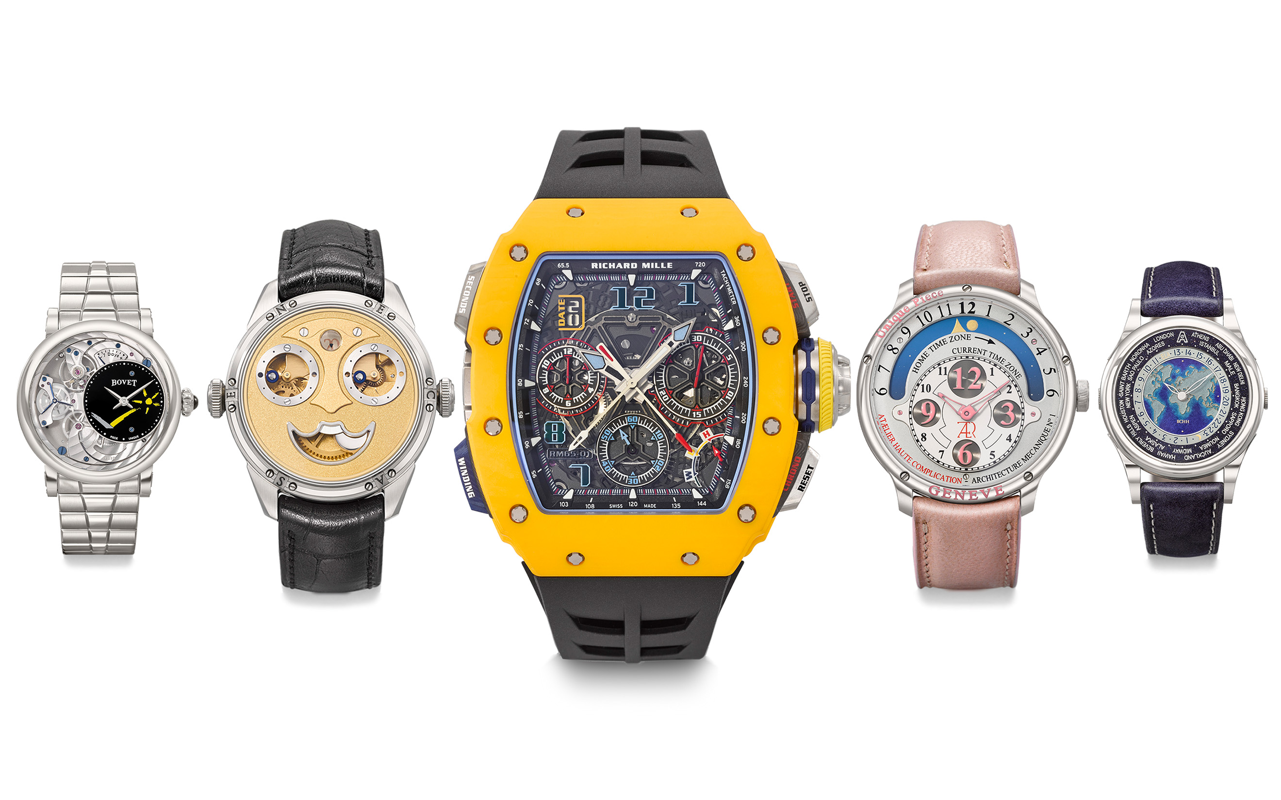 Watches by Bovin, Konstantin Chaykin, Richard Mille, Ataelier Haute Complication and Andersen Geneve x Benjamin Chee Haute Horlogerie offered in Rare Watches Including Watches for ELA on 11 November 2024 at Christie's in Geneva
