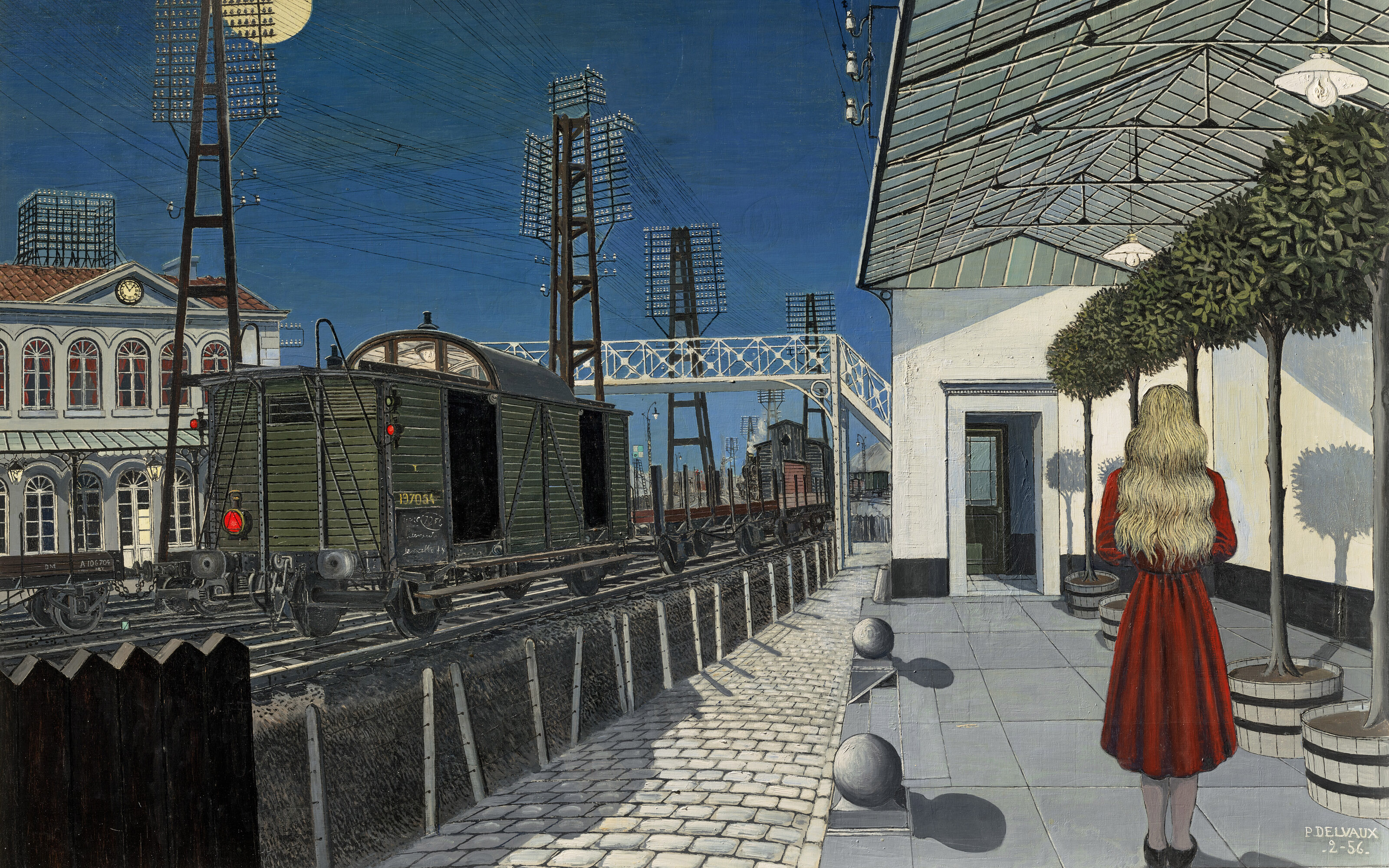 Paul Delvaux, Nuit de Noel, 1956, offered in The Art of the Surreal Evening Sale on 5 March 2025 at Christie's in London