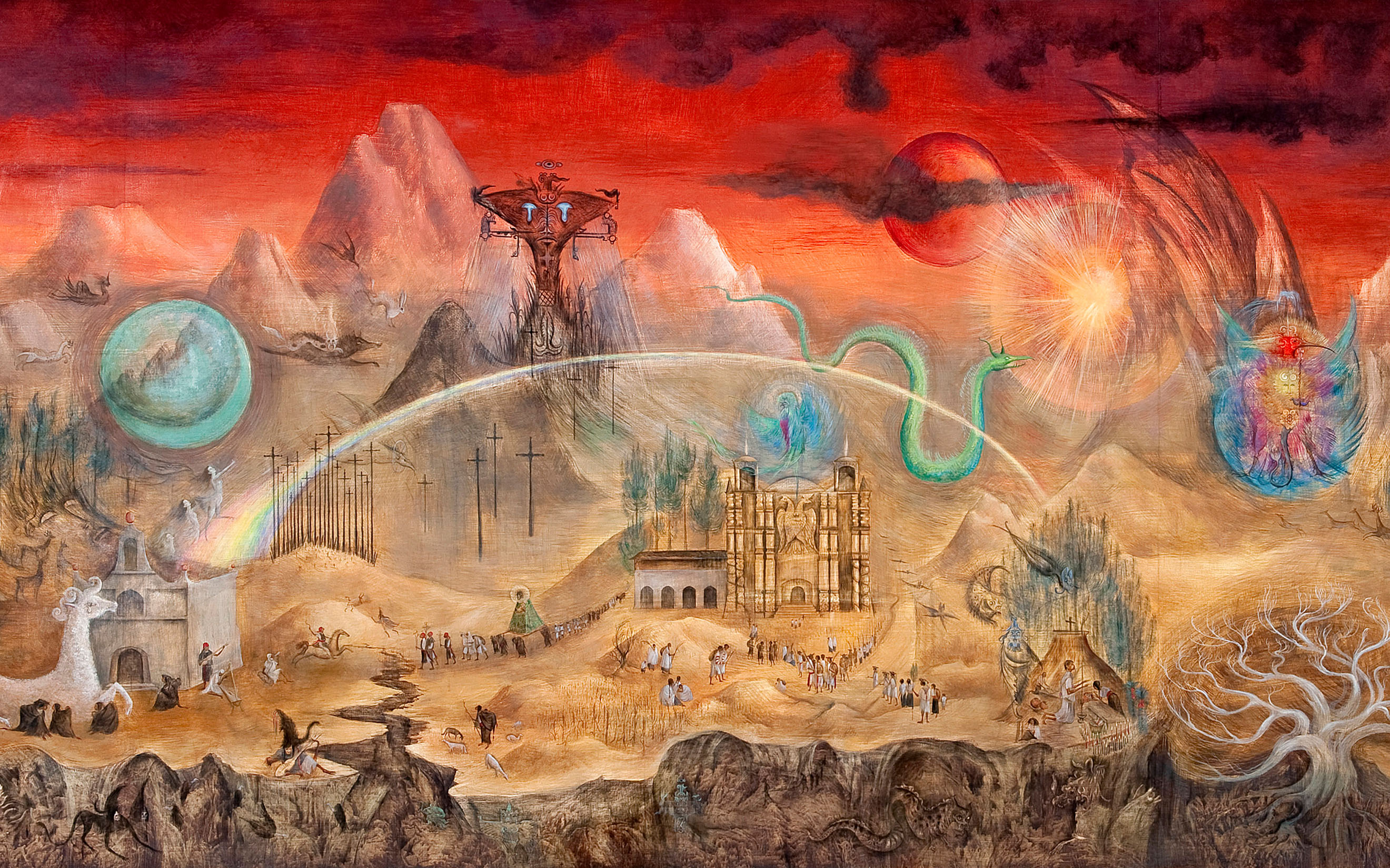 Leonora Carrington, The Magical World of the Mayas, 1963-64, the Museo Nacional de Antropologia e Historia, Mexico City