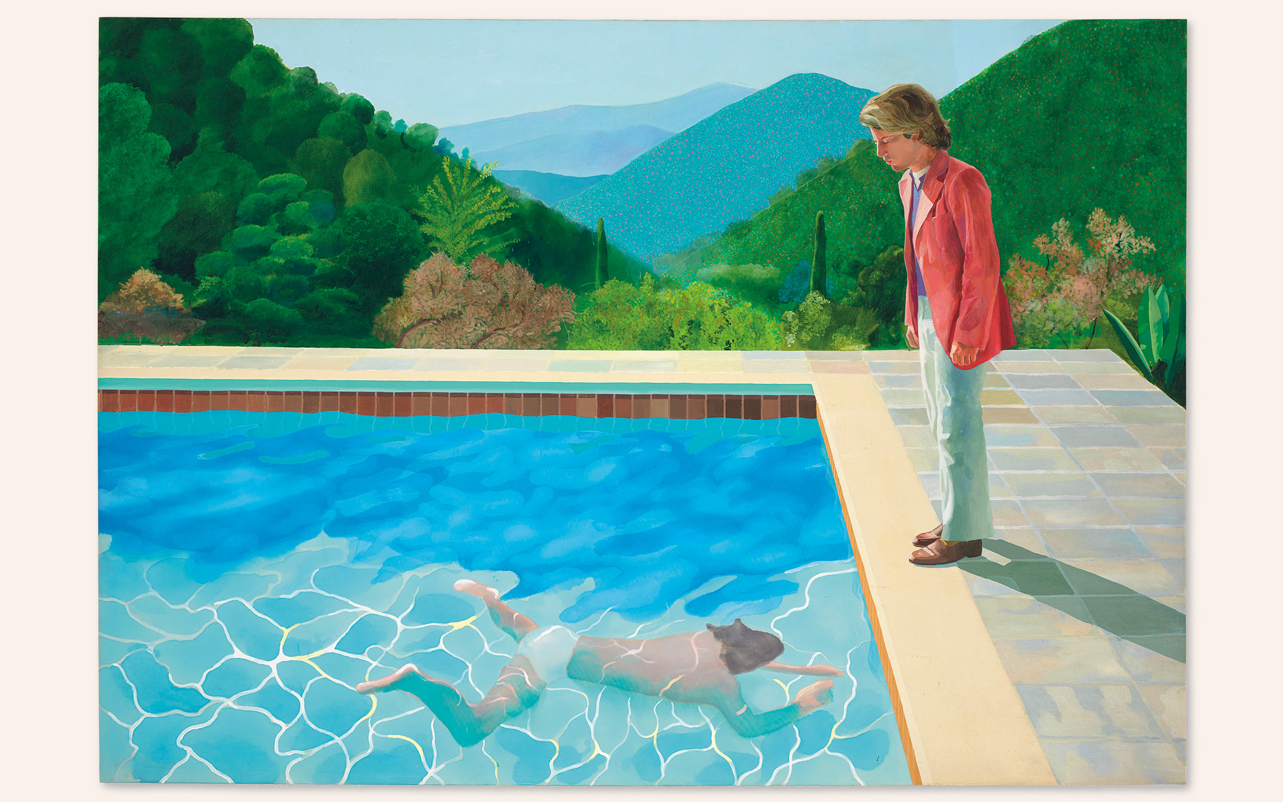 David Hockney, Portrait of an Artist (Pool with Two Figures), 1972, sold for $90,312,500 on 15 November 2018 at Christie's in New York