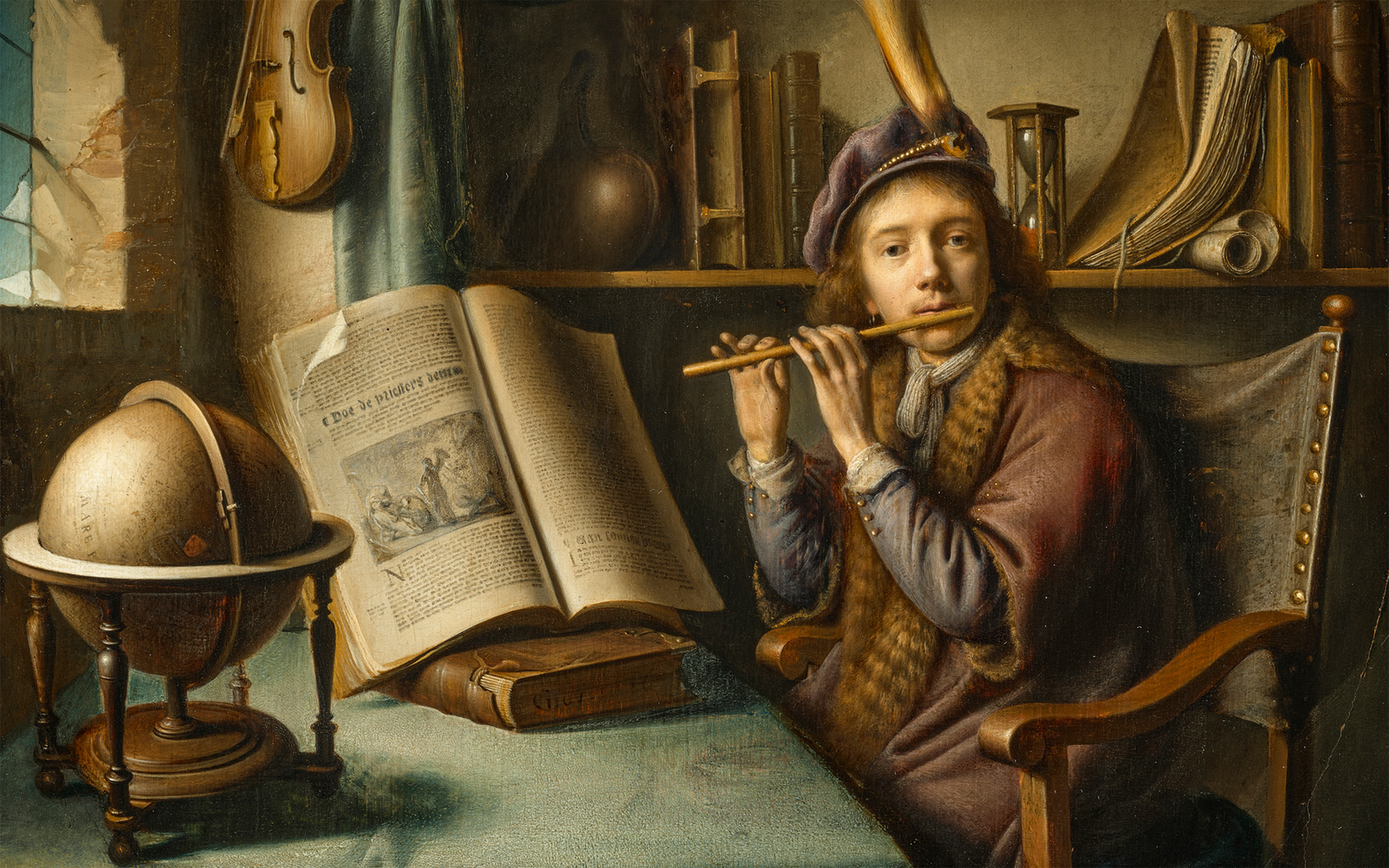 Gerrit Dou, The Flute Player, offered in the Old Masters Evening Sale on 2 December 2025 at Christie's in London
