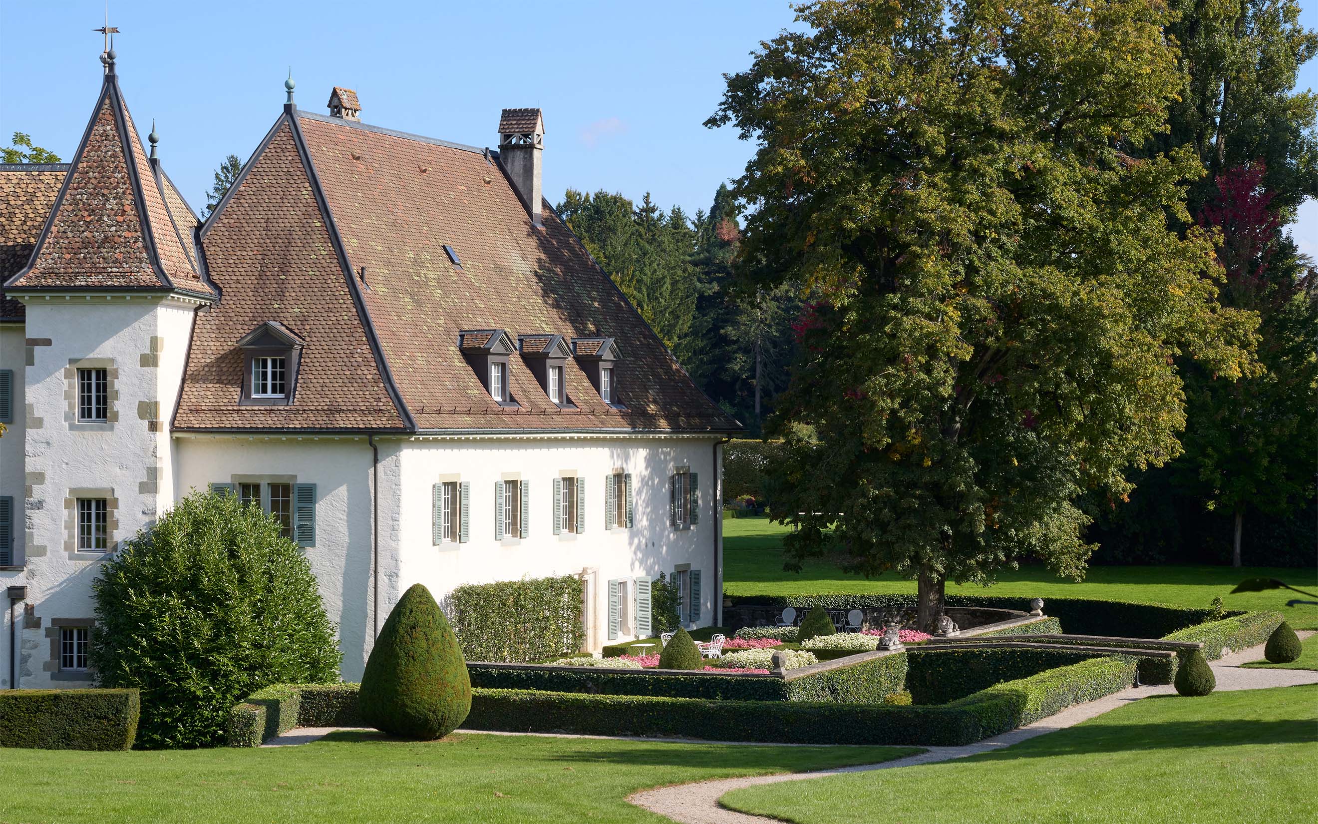 The Chateau de Tournay in the old canton of Geneva, Switzerland. 'Voltaire staged theatrical performances at the chateau, adapting the premises specifically for that purpose,' says Hippolyte de la Feronniere, head of European Furniture at Christie's in Paris