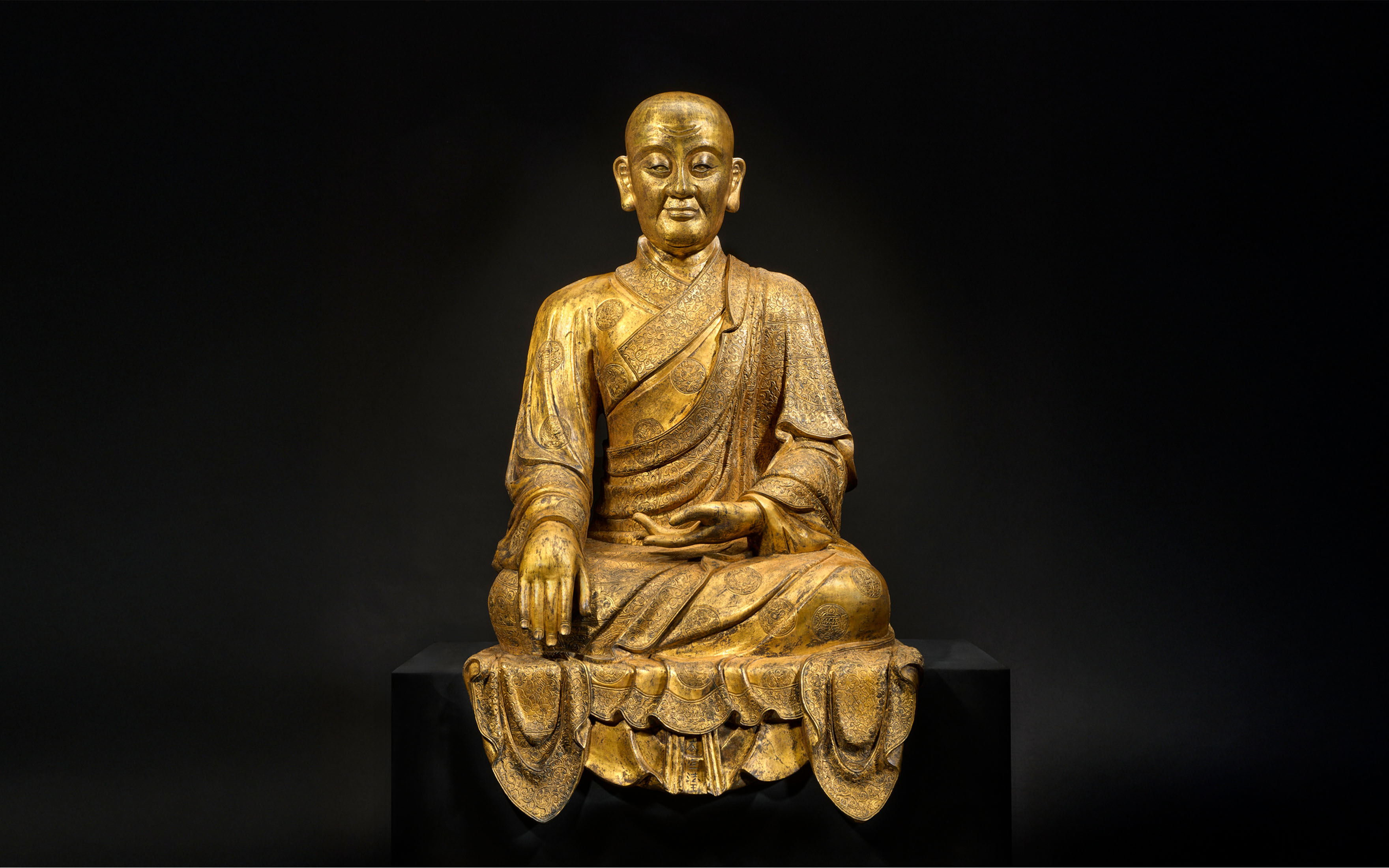 A monumental imperial gilt-bronze figure of a Karmapa lineage master, China, Ming dynasty, 15th century, offered in Art d'Asie on 10 June 2026 at Christie's in Paris