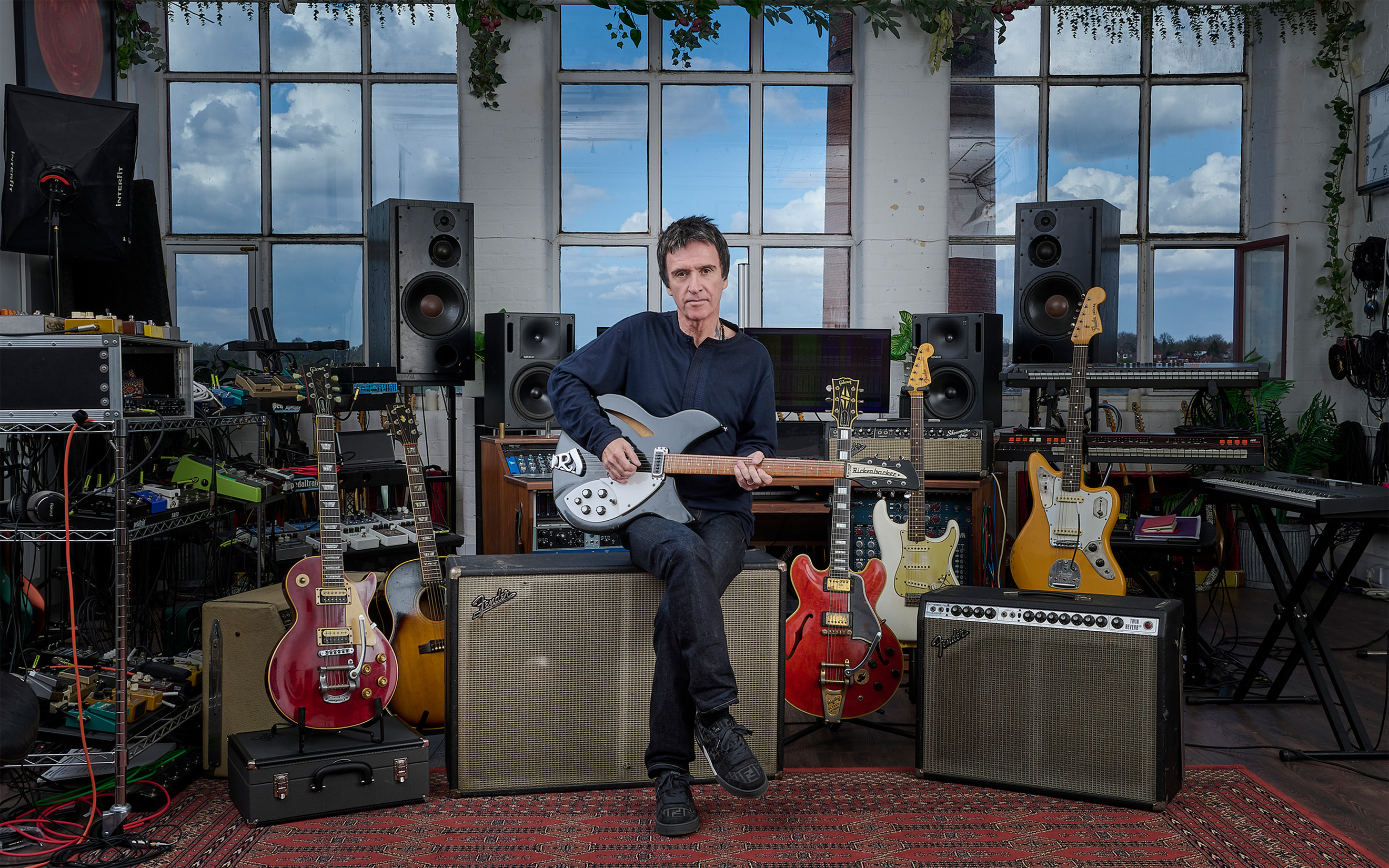 Johnny Marr in his Manchester studio. 'I started to imagine people owning these things that have been with me in my life - seeing them every day and making their own moments'