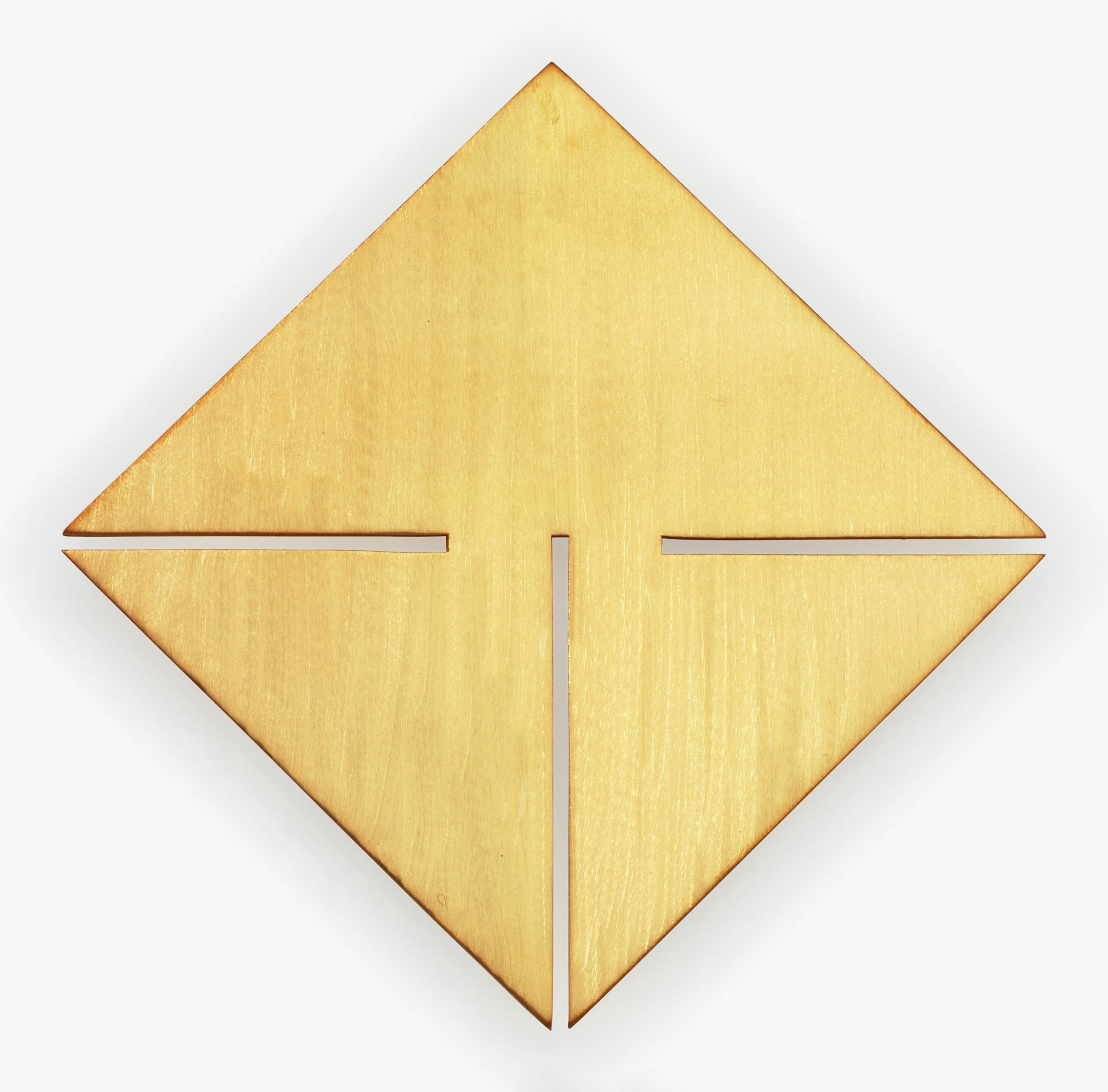 Carmen Herrera (b. 1915) in collaboration with Chus Bur&eacute;s (b. 1956), Encuentros para plata dorada. Gold-plated matte silver brooch/pendant, 2⅞&nbsp;x 2⅞&nbsp;in. (7.3 x 7.3 cm.). Estimate: $15,000-20,000. This work is offered in Art as Jewellery, 6-18 May, Online