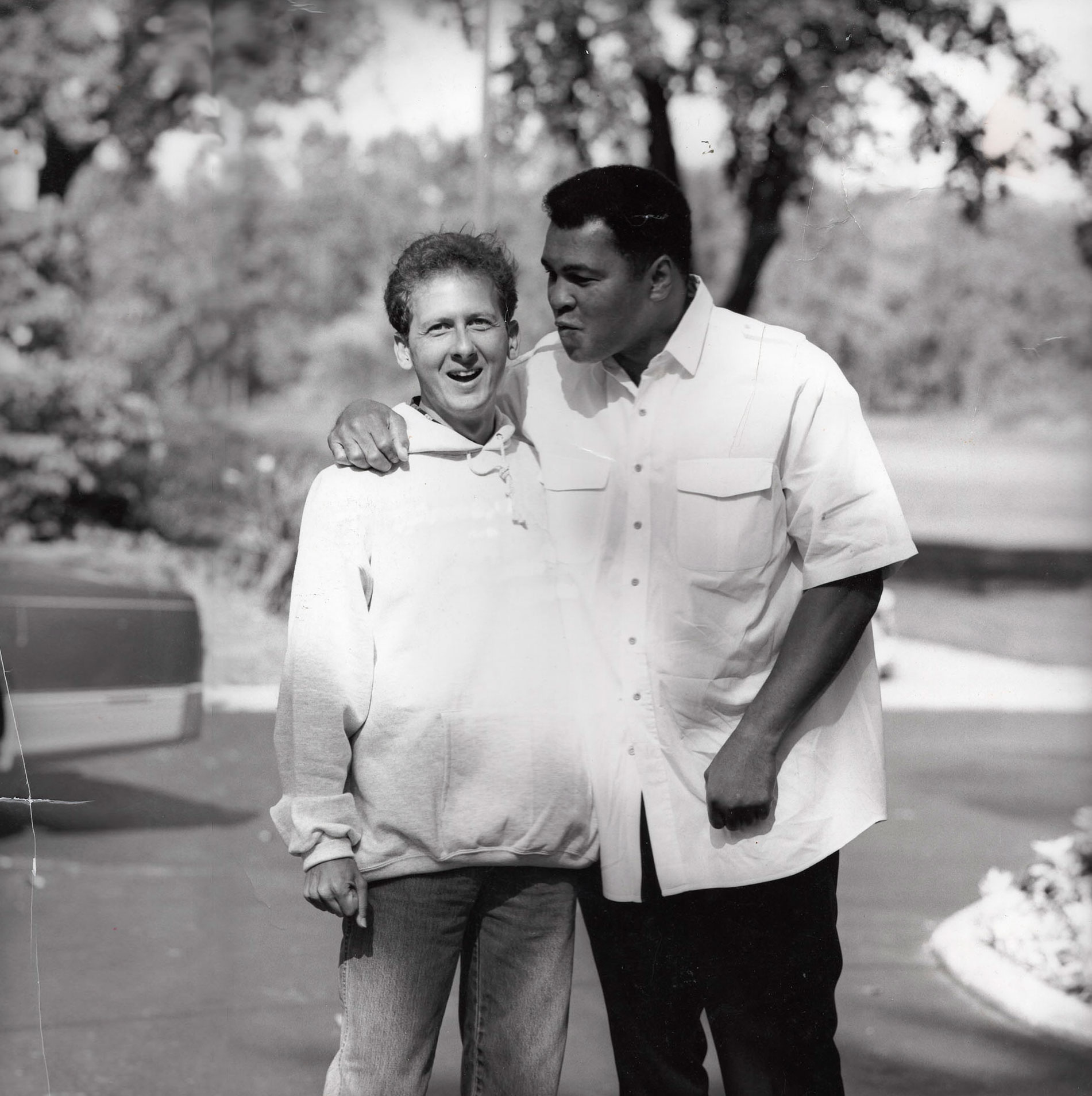Davis Miller and Muhammad Ali. Photo: Len Irish, courtesy of Davis Miller