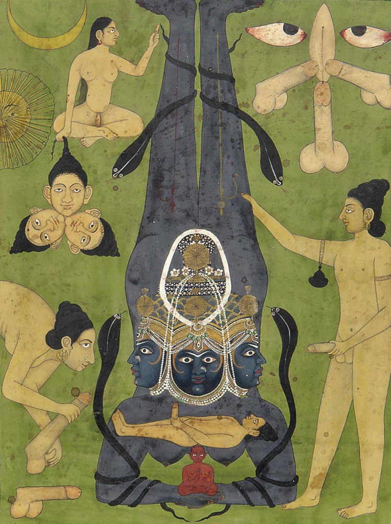 A tantric painting of Shiva. Rajasthan, North India, 19th century. 11&frac34; x 8&frac34; in (30 x 22. cm). Estimate: &pound;1,000-1,500. This lot is offered in Seward Kennedy's Cabinet of Curiosities and The Tony Robinson Collection of Treen Drinking Vessels on 22 November 2016 at Christie&rsquo;s in London, South Kensington