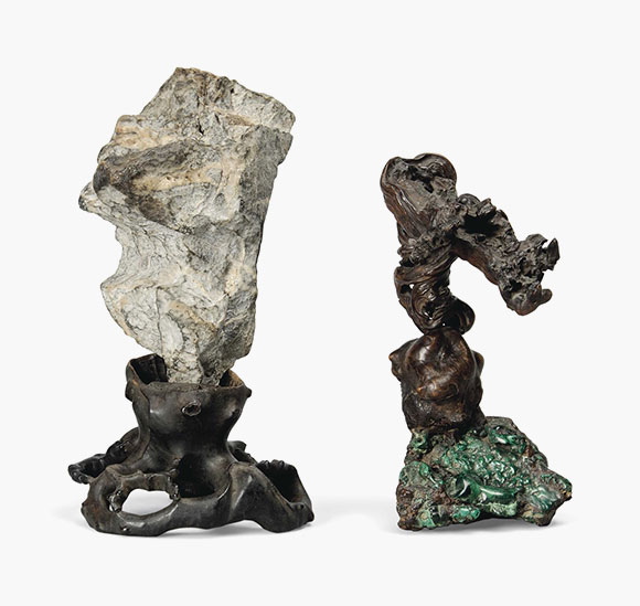 Two scholar's objects. China, 19th century or earlier. 12 in (30.5 cm) high and 10 in (25.4 cm) high, respectively. Estimate: £1,000-1,500. This lot is offered in Seward Kennedy's Cabinet of Curiosities and The Tony Robinson Collection of Treen Drinking Vessels on 22 November 2016 at Christie’s in London, South Kensington
