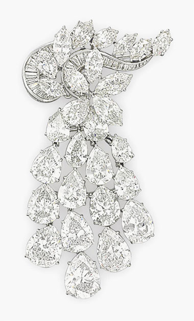 A diamond cluster brooch, by Harry Winston. Estimate: $100,000-150,000. This lot is offered in Magnificent Jewels on 7 December 2016 at Christie’s in New York, Rockefeller Plaza
