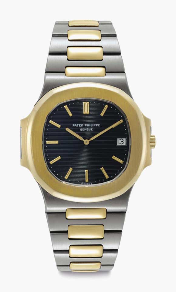 Patek Philippe. A stainless-steel and gold automatic wristwatch with date and bracelet. Signed Patek Philippe, Gen&egrave;ve, Ref. 3700/11, Movement No. 1'310'983, Case No. 2'808'738, Manufactured in 1983. This lot was offered in Rare Watches including NAUTILUS 40 part IV on 6 December 2016 at Christie&rsquo;s in New York and sold for $25,000