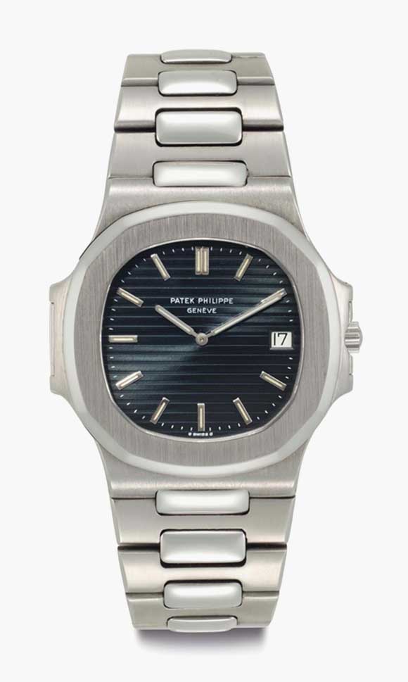 Patek Philippe. An early stainless steel automatic wristwatch with date and bracelet. Signed Patek Philippe, Gen&egrave;ve, Nautilus Model, Ref. 3700/1, Movement No. 1'303'939, Case No. 533'891, Manufactured in 1977. This lot was offered in Rare Watches including NAUTILUS 40 part IV on 6 December 2016 at Christie&rsquo;s in New York and sold for $68,750