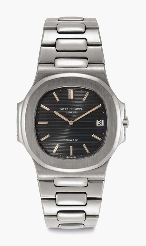 Patek Philippe. A fine stainless-steel automatic wristwatch with date and bracelet. Signed Patek Philippe, Gen&egrave;ve, retailed by Tiffany &amp; Co., Ref. 3700/1, Movement No. 1'304'039, Case No. 536'419, Manufactured in 1977. This lot was offered in Rare Watches including NAUTILUS 40 part IV on 6 December 2016 at Christie&rsquo;s in New York and sold for $75,000