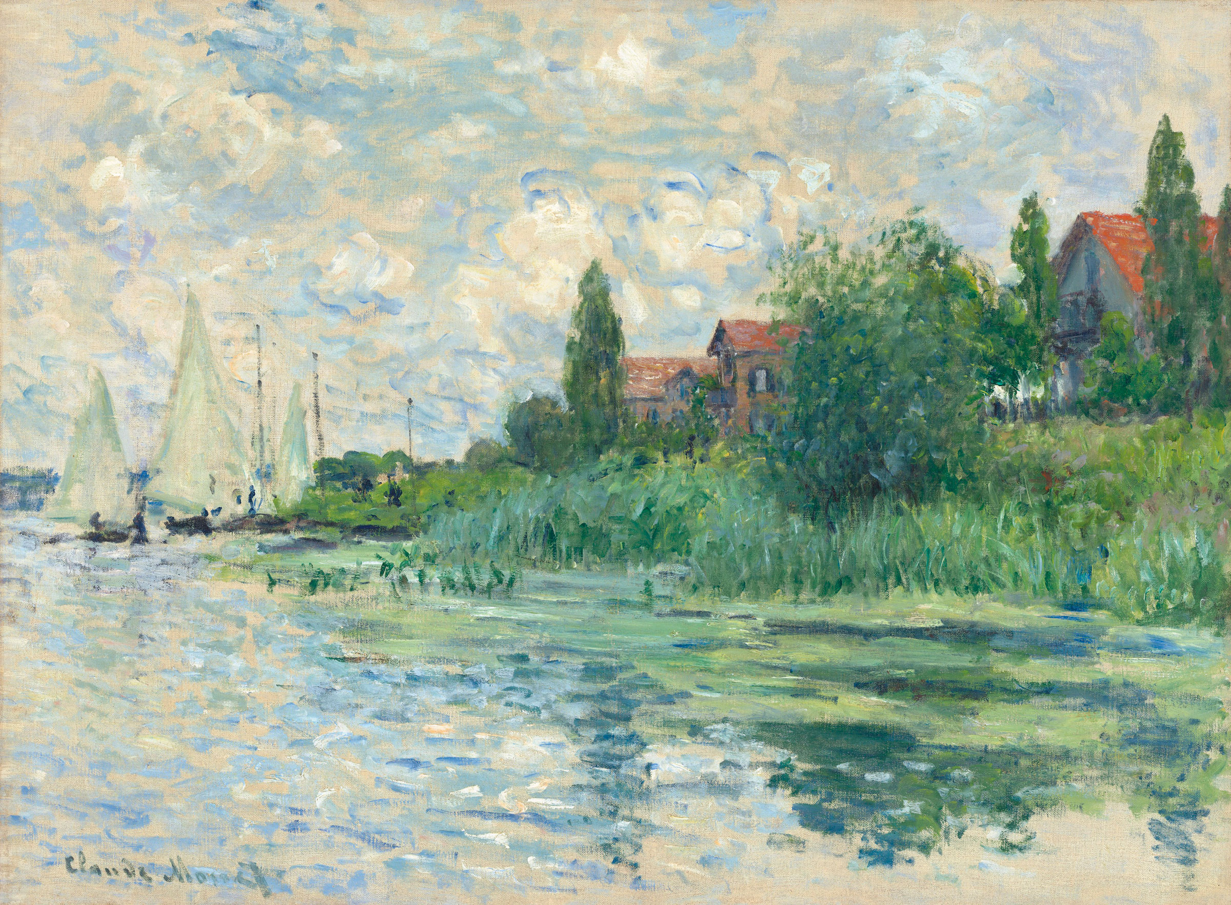 Claude Monet, Les Bords de la Seine au Petit-Gennevilliers, 1874. Estimate: £2,000,000-3,000,000. This work is offered in the Impressionist & Modern Art Evening Sale on 28 February at Christie’s London