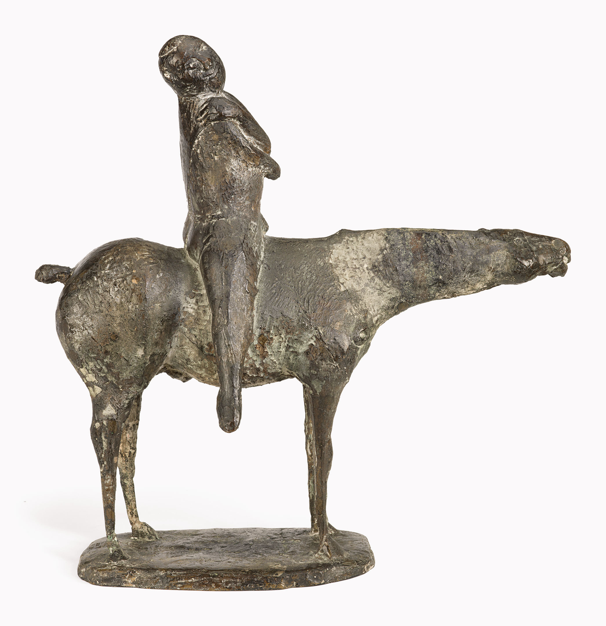 Marino Marini (1901-1980), Piccolo cavaliere, 1948. Bronze with brown and gray patina, Height: 22⅞ in (58.2 cm). Estimate: $1,500,000-2,500,000. This lot is offered in Impressionist & Modern Art Evening Sale on 15 May 2017, at Christie’s in New York