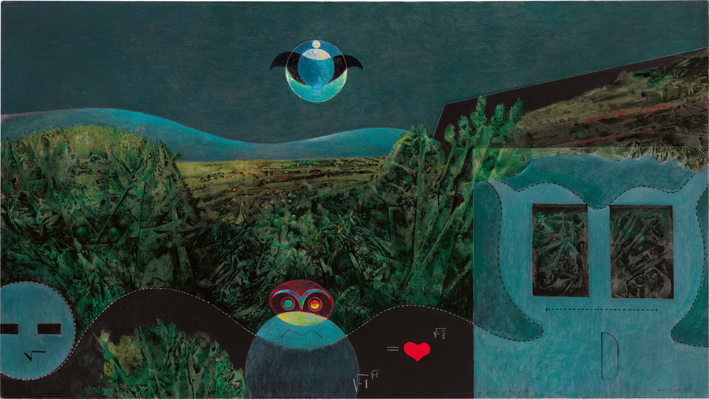 Max Ernst (1891-1976), The Phases of the Night, 1946. Oil on canvas, 35⅞ x 63⅞ in (91.3 x 162.4 cm). Estimate: $4,000,000-6,000,000. This lot is offered in Impressionist & Modern Art Evening Sale on 15 May 2017, at Christie’s in New York