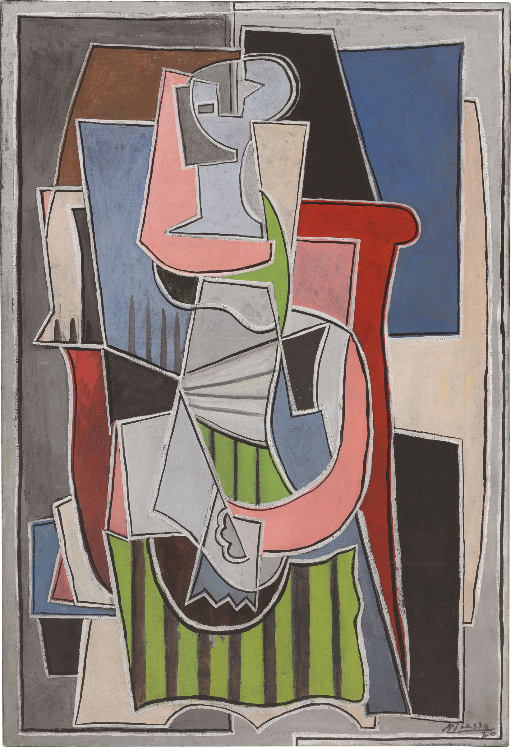 Pablo Picasso (1881-1973), Femme assise dans un fauteuil, 1917-1920. Oil on canvas, 51 ¼ x 35 in (130.2 x 88.9 cm). Estimate: $20,000,000-30,000,000. This lot is offered in Impressionist & Modern Art Evening Sale on 15 May 2017, at Christie’s in New York