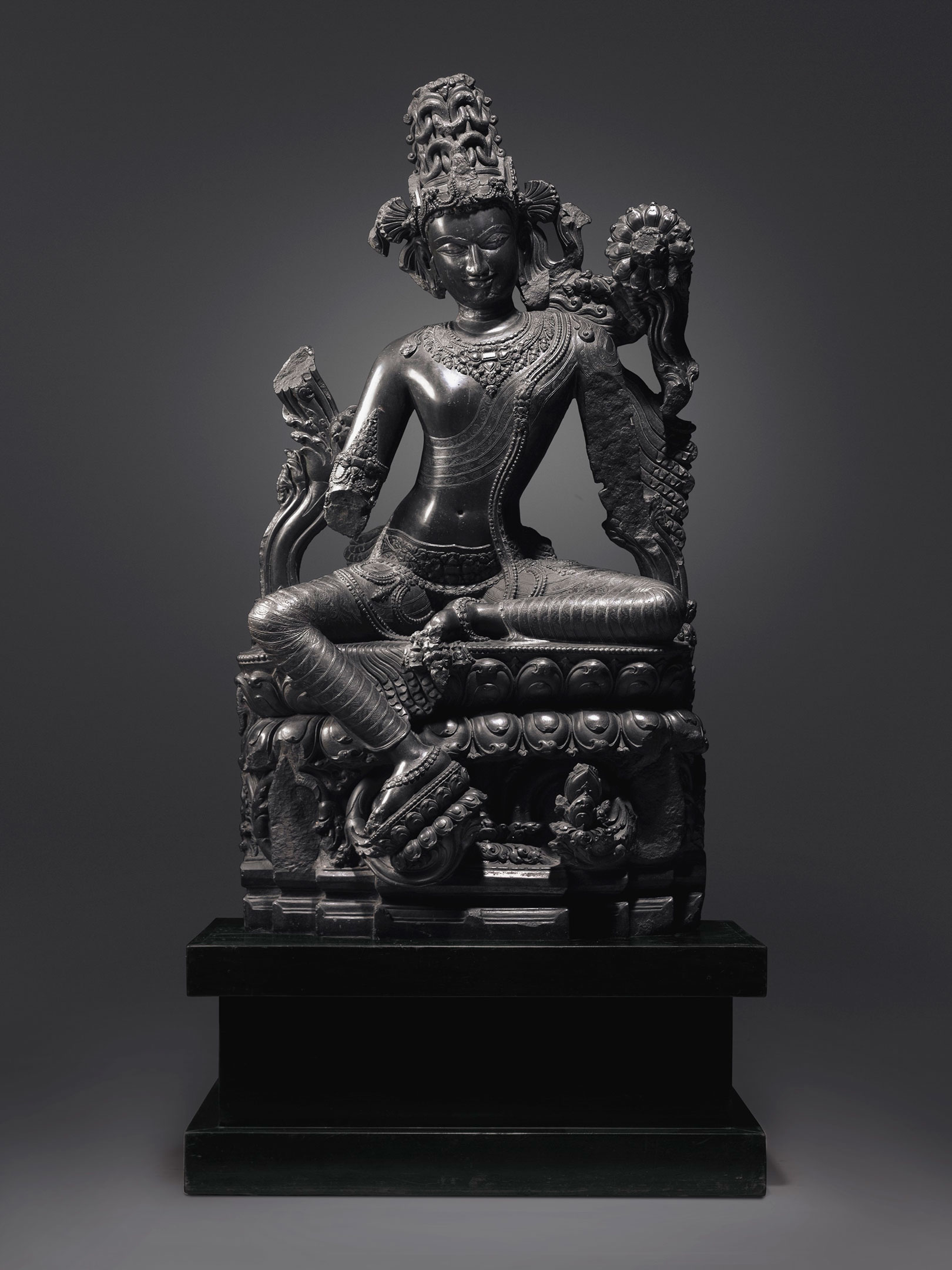 A large and important black stone figure of Lokanatha (Avalokiteshvara), northeastern India, Pala period, 12th century. 58 inches (147.4 cm) high. Sold for $24,663,500 in Himalayan, Indian and South East Asian Art on 14 March at Christie’s in New York