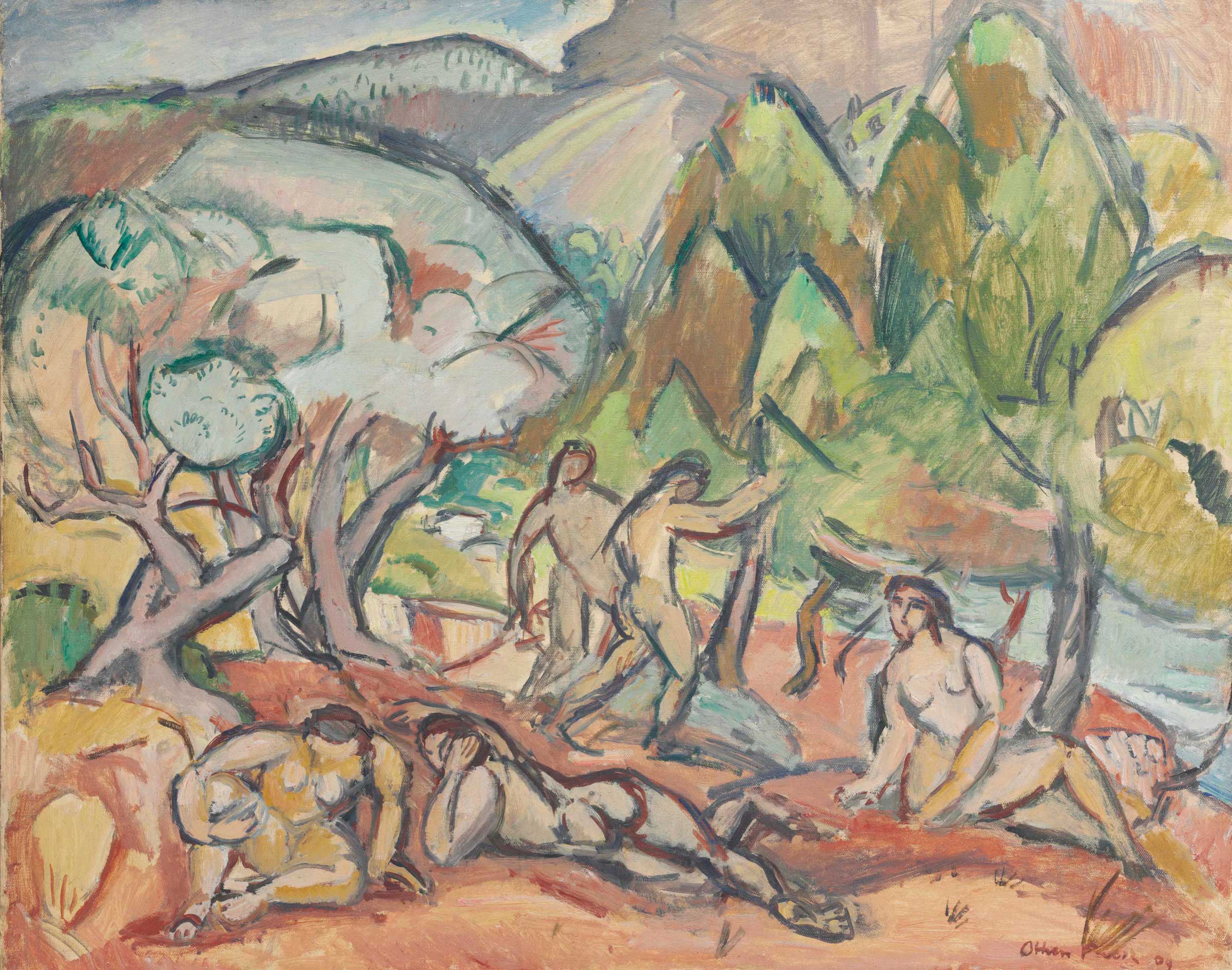 Emile Othon Friesz (1879-1949), Paresse, Cassis, 1909. Oil on canvas, 25&frac58; x 32 in (65 x 81.1 cm). Estimate: $50,000-70,000. This lot is offered in Impressionist & Modern Art Day Sale on 16 May 2017, at Christie’s in New York
