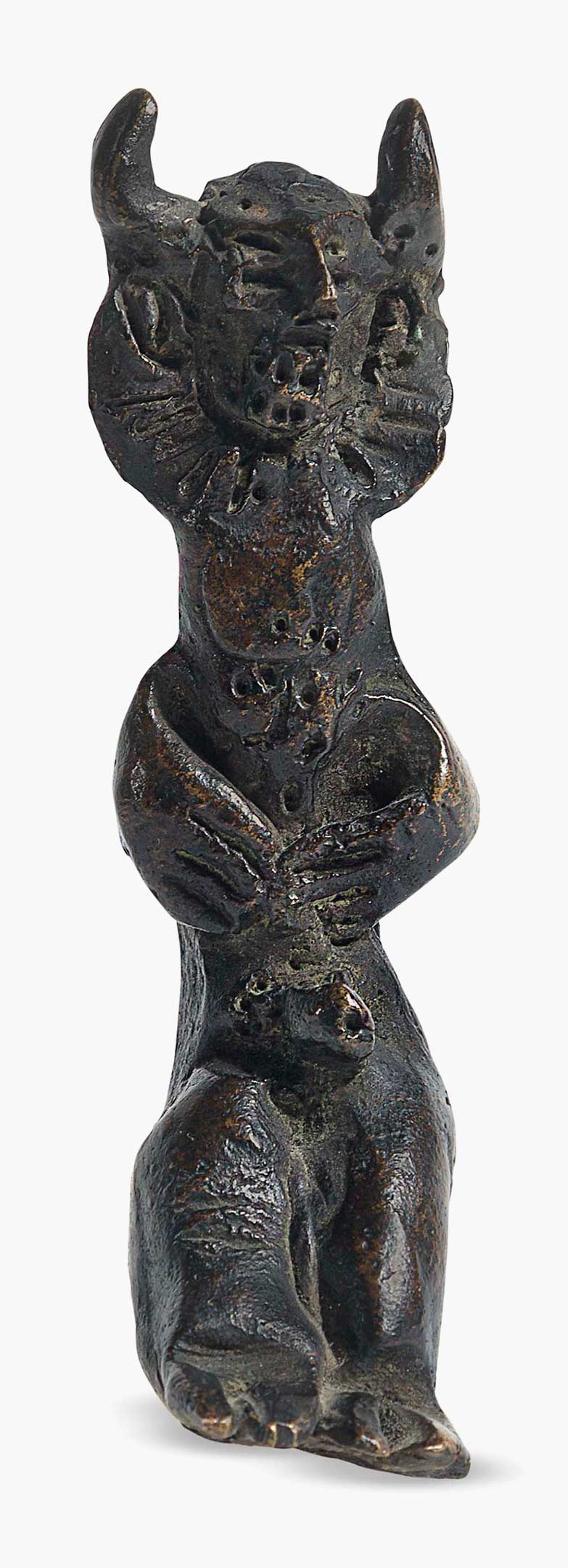 Pablo Picasso (1881-1973), Faune assis, 1951. Bronze with brown patina, Height: 3&frac78; in (9.6 cm). Estimate: $40,000-60,000. This lot is offered in Impressionist & Modern Art Day Sale on 16 May 2017, at Christie’s in New York
