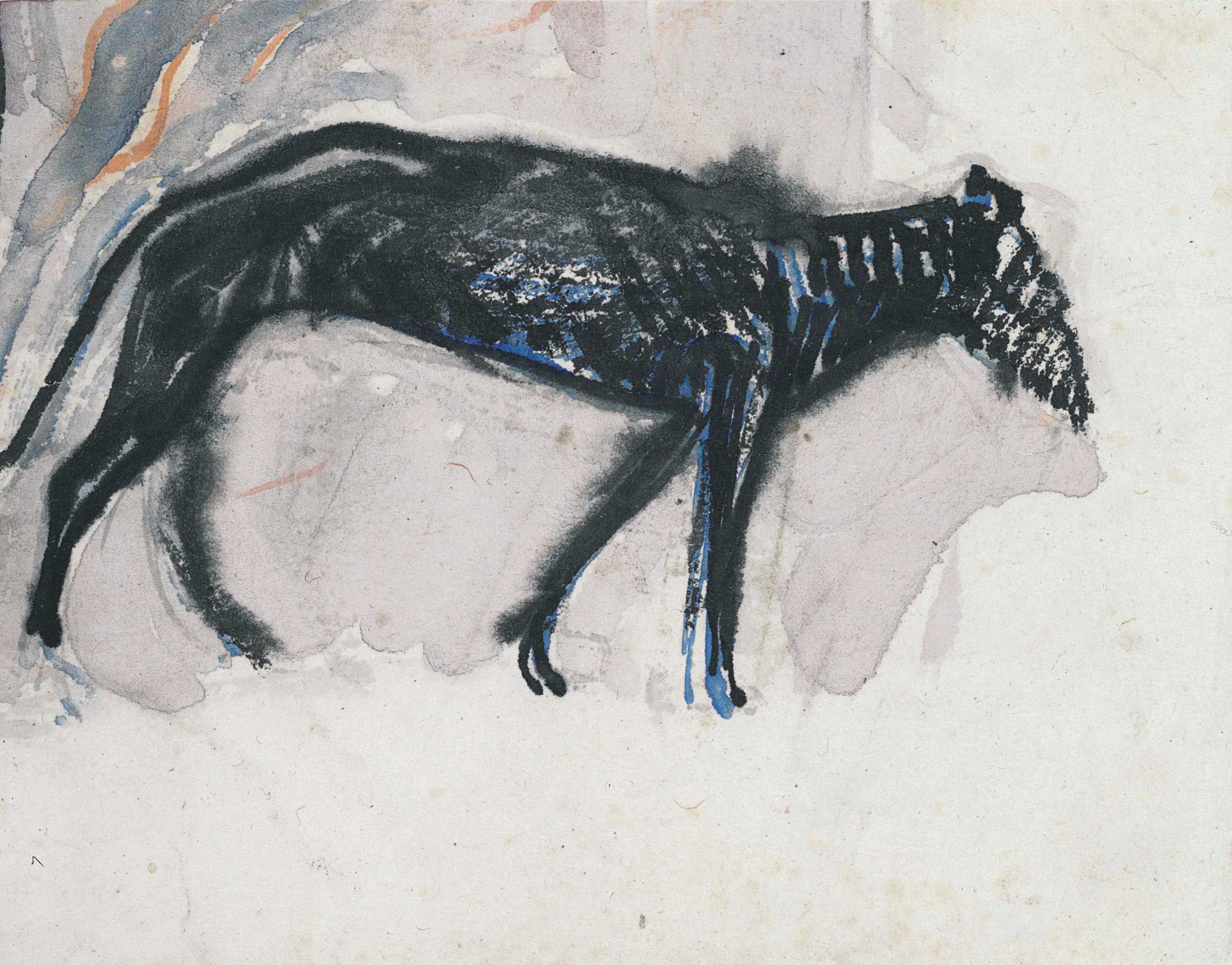 Paul Gauguin (1848-1903), Etude pour I raro te oviri, c. 1981. Watercolour and pen and black ink on paper, 3&frac12; x 4&frac12; in (9 x 11.5 cm). Estimate: $10,000-15,000. This lot is offered in Impressionist &amp; Modern Art Works on Paper on 16 May 2017, at Christie&rsquo;s in New York