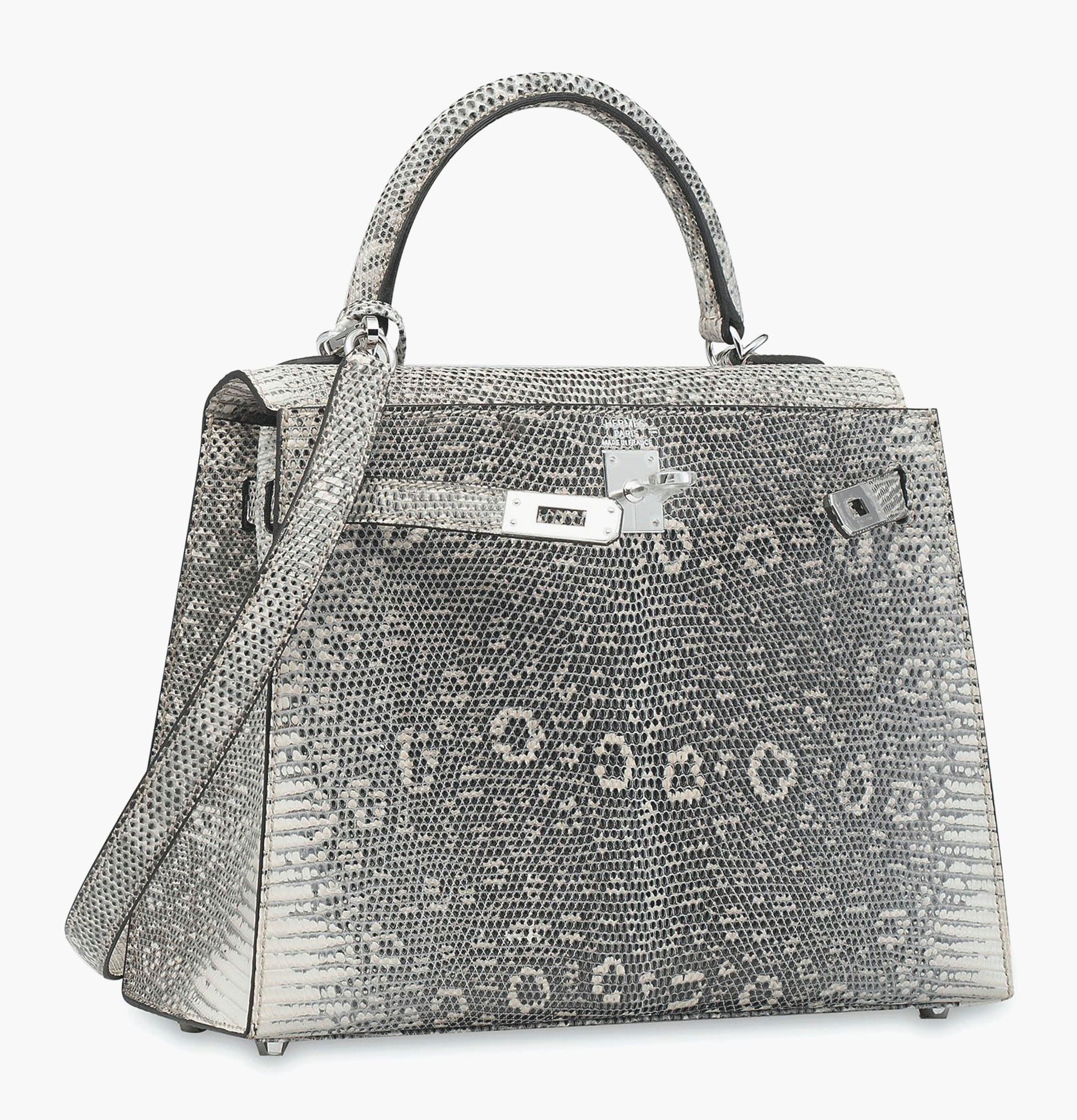 A rare, shiny Ombré Salvator Lizard Sellier Kelly 25 with palladium hardware, Hermès 2011. Estimate: HK$150,000-200,000 / $20,000-26,000. This lot is offered in Handbags & Accessories on 31 May 2017 at Christie’s in Hong Kong