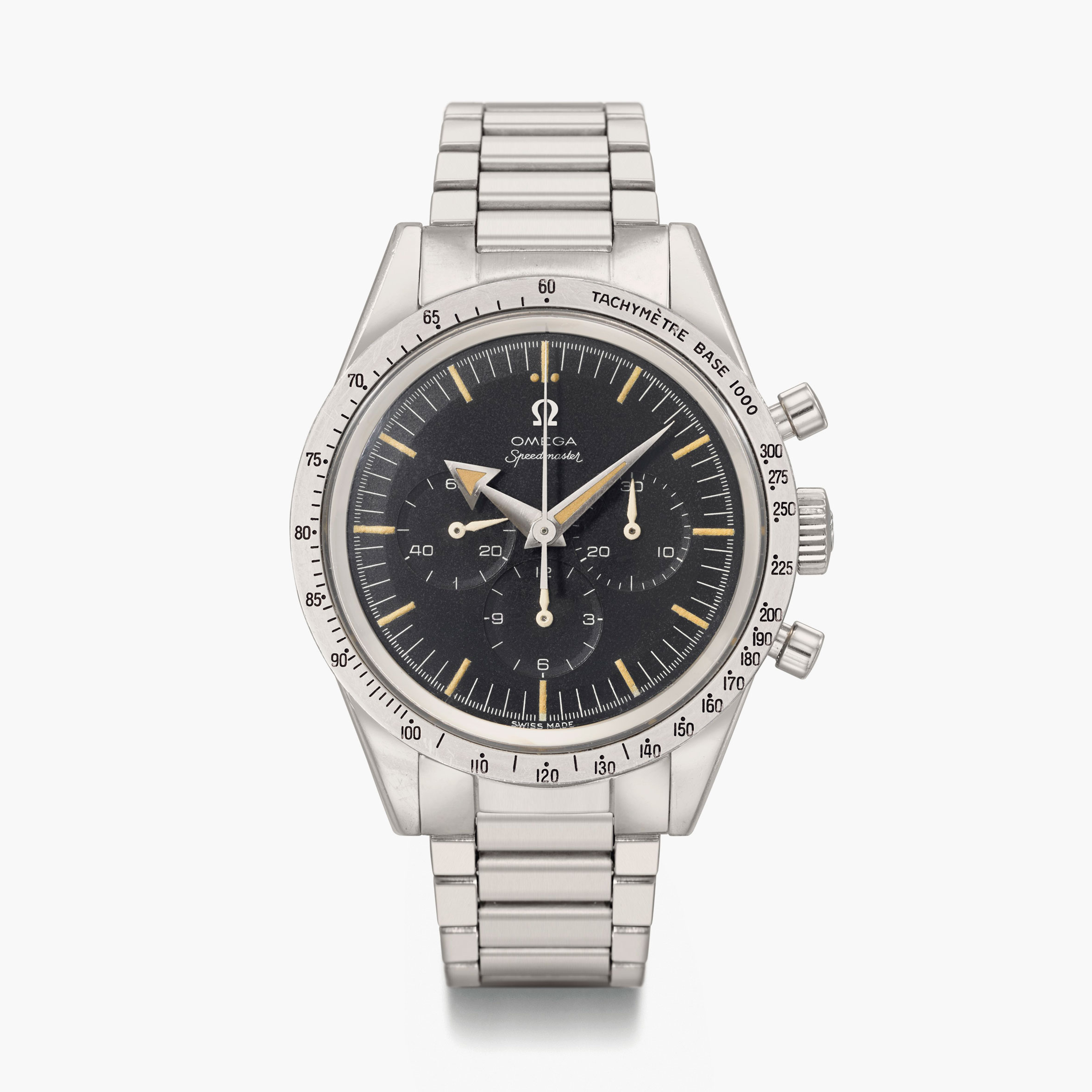 欧米茄Speedmaster &ldquo;Broad Arrow&rdquo;，型号2915-2。2015年12月15日于佳士得纽约售出，成交价118,750美元