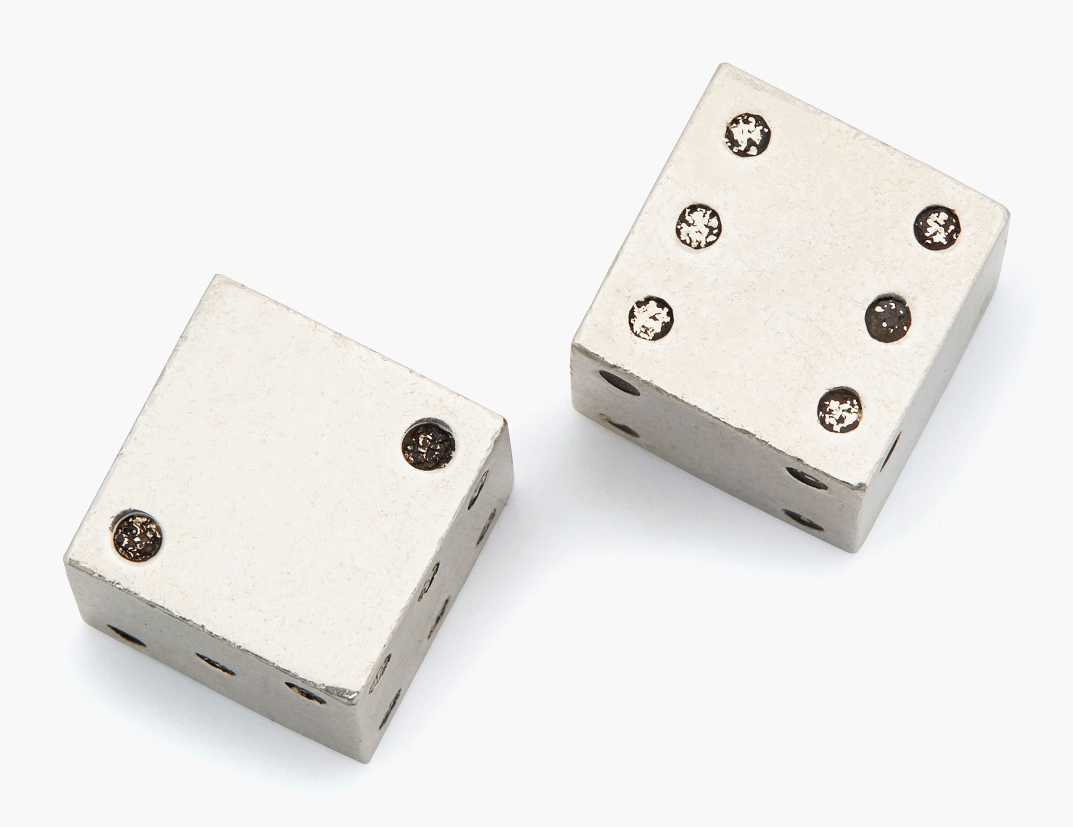 Cartier pair of silver and enamel dice. Estimate: $400-600. This lot is offered in Christie’s Jewels Online on 14-22 June 2017