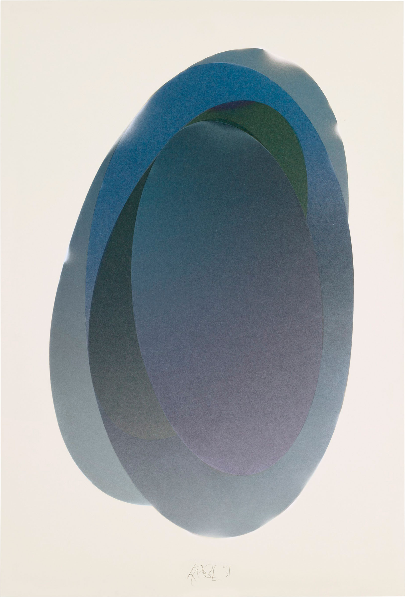 Larry Bell (b. 1939), EL 34, 1981. Aluminium and silicon monoxide on paper, 52 x 35⅞ in (132.1 x 91.1 cm). This lot was offered in First Open | Post-War & Contemporary Art, 11-20 July 2017, Online