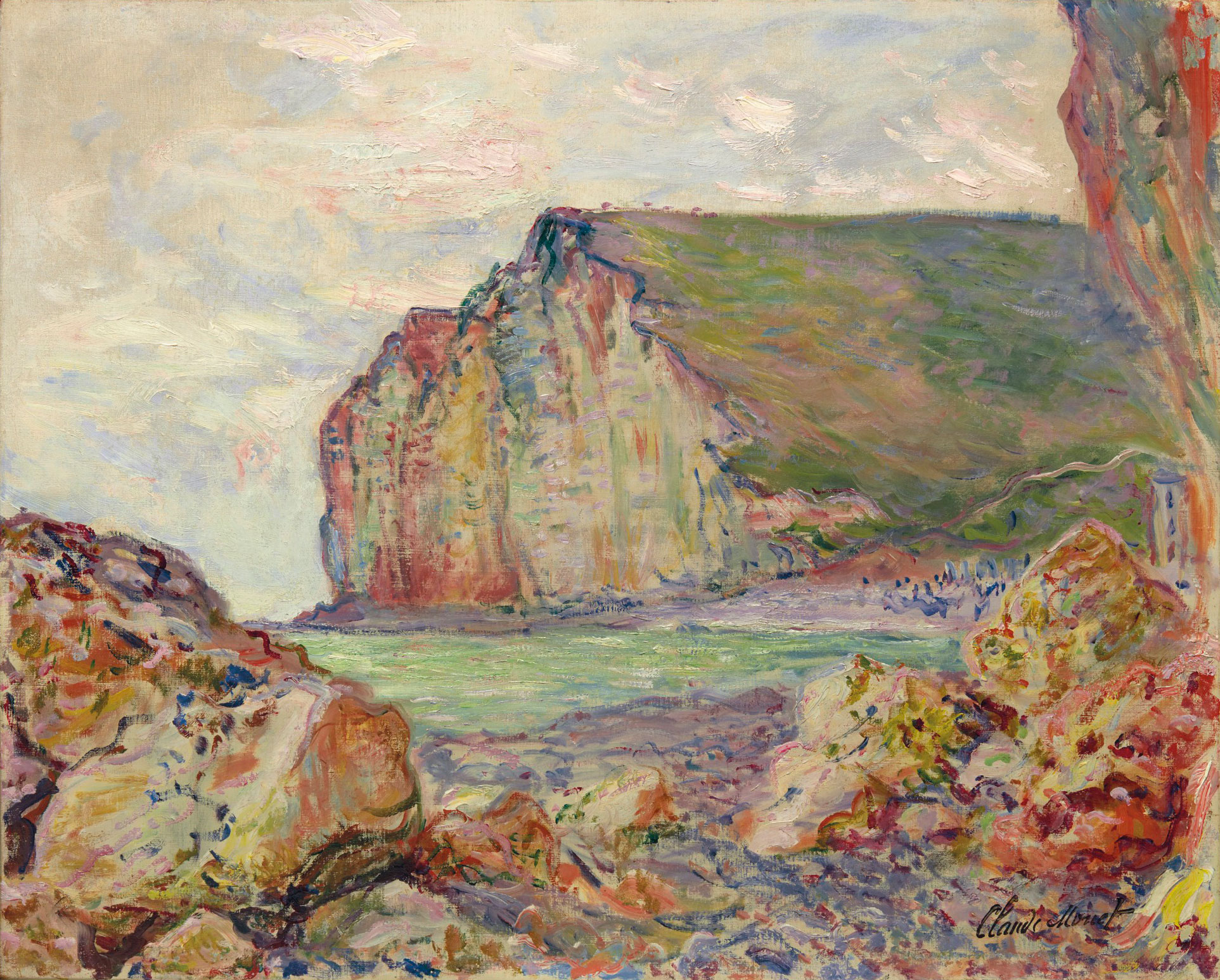 Claude Monet (1840-1926), Falaises des Petites-Dalles, 1884. 23⅝ x 28&frac34;  in (59.6 x 73  cm). Estimate: HK$12,000,000-18,000,000. This lot is offered in Dear Monsieur Monet on 26 November at Christie&rsquo;s in Hong Kong