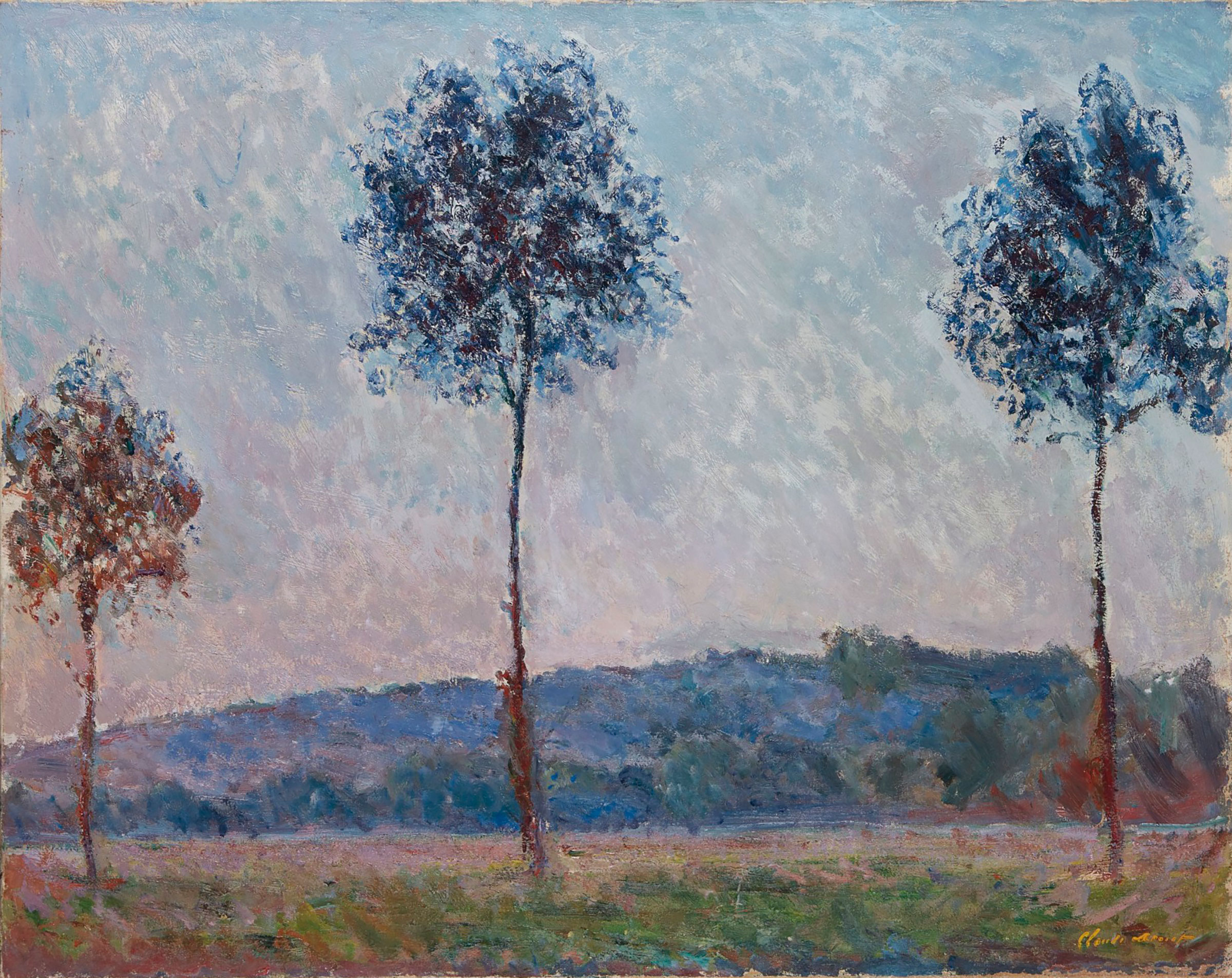 Claude Monet (1840-1926), Trois arbres &agrave; Giverny (Peupliers), painted in 1887. 28&frac34; x 36⅜  in (73.1 x 92.4  cm). Estimate: HK$15,000,000-25,000,000. This lot is offered in Dear Monsieur Monet on 26 November at Christie&rsquo;s in Hong Kong