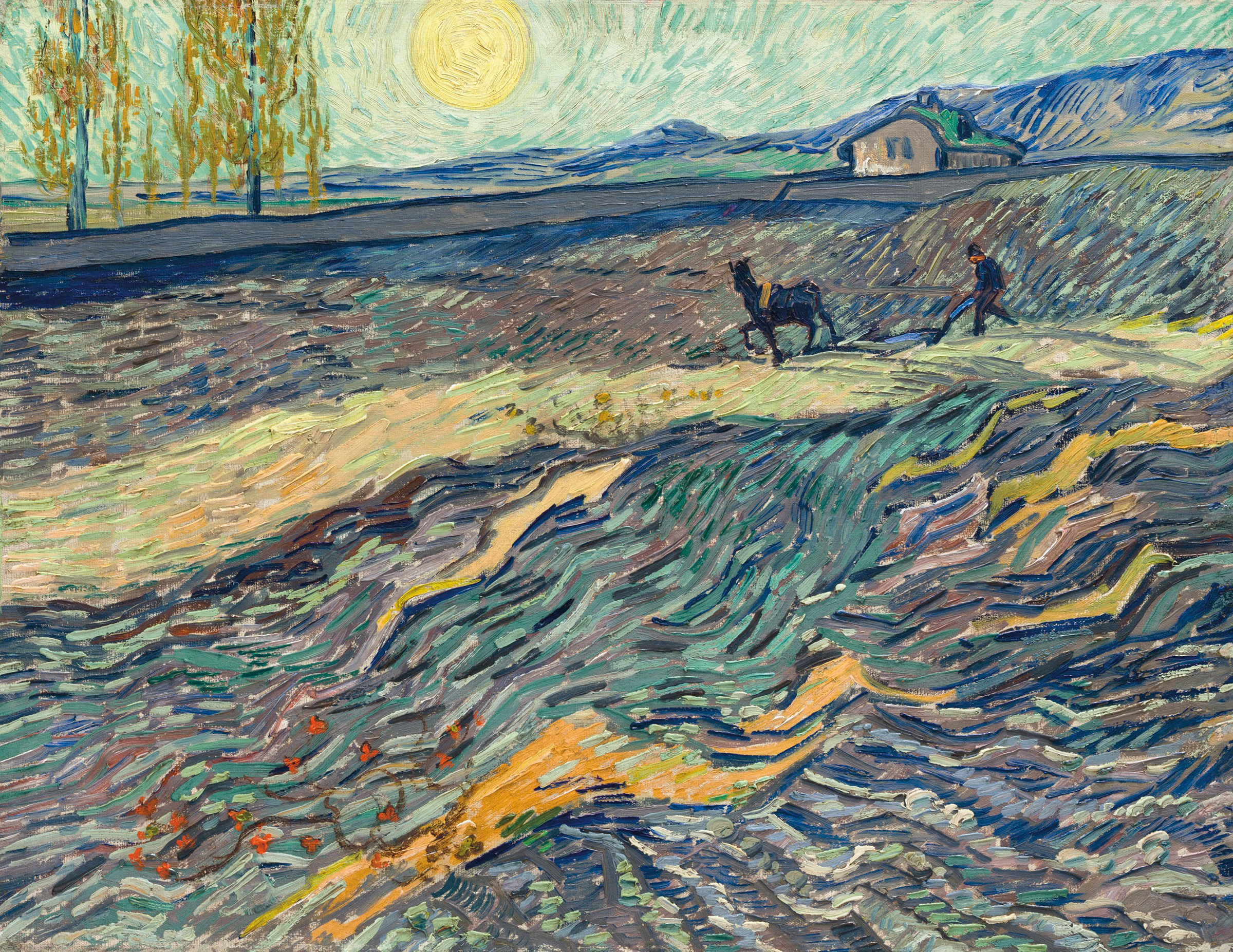 Vincent van Gogh (1853-1890), Laboureur dans un champ, painted in Saint Rémy, early September 1889. 19⅞ x 25 ½  in (50.3 x 64.9  cm). Sold for $81,312,500 in the Impressionist & Modern Art Evening Sale on 13 November 2017  at Christie’s in New York