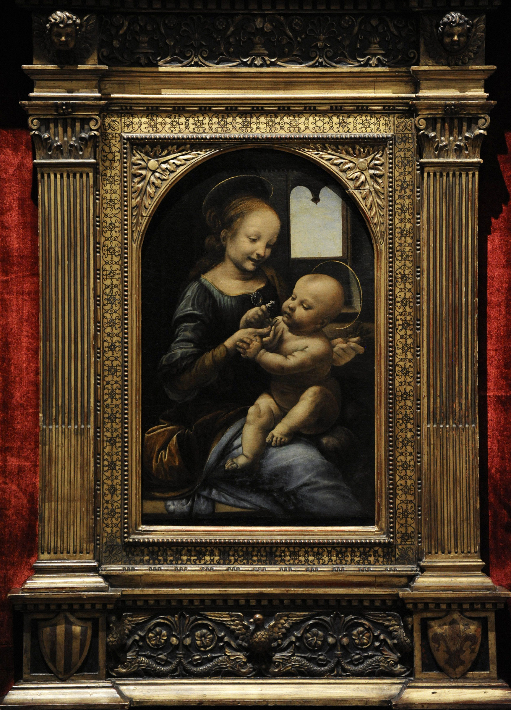 The previous painting by Leonardo to come to light — Madonna and Child with Flowers, known as the Benois Madonna, which was exhibited in St Petersburg in 1909. akg-images / Album / Prisma