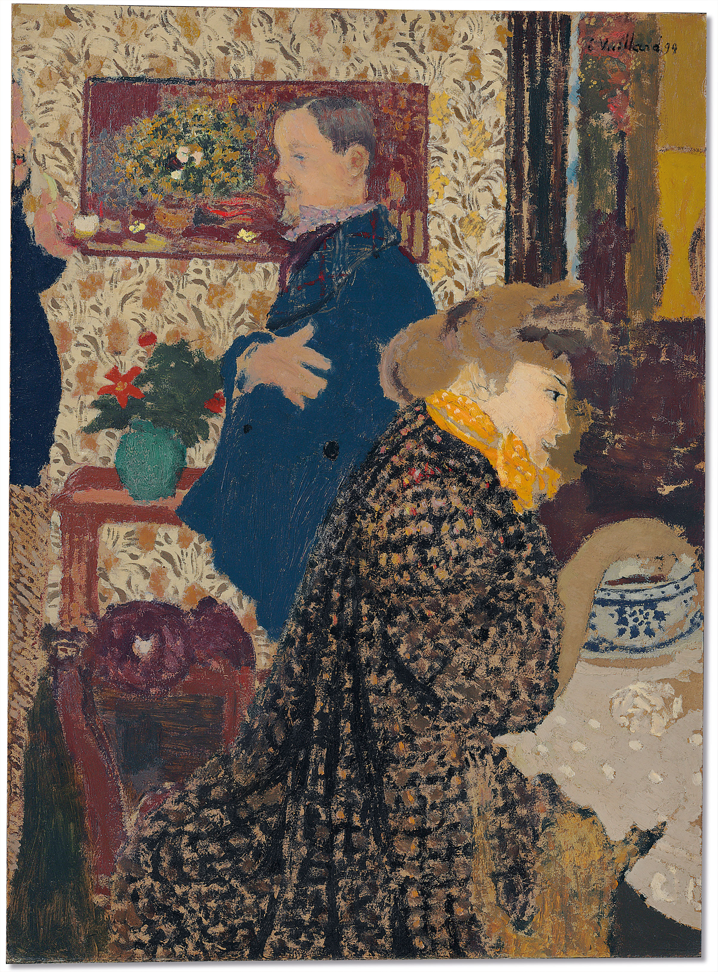 Edouard Vuillard (1868-1940), Misia et Vallotton à Villeneuve, painted in 1899. 27⅝ x 20⅛  in (70.2 x 51.1  cm). Estimate: $7,000,000-10,000,000. This lot is offered in the Impressionist & Modern Art Evening Sale on 13 November 2017  at Christie’s in New York