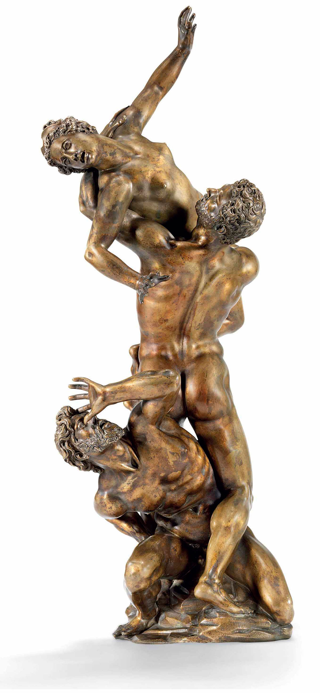 Giambologna (c. 1529-1608), a bronze group of The Rape of a Sabine Woman, Florence, c. 1587-98. 23¼  in (59  cm) high. Sold for £3,666,500 on 10 July 2014  at Christie’s in London