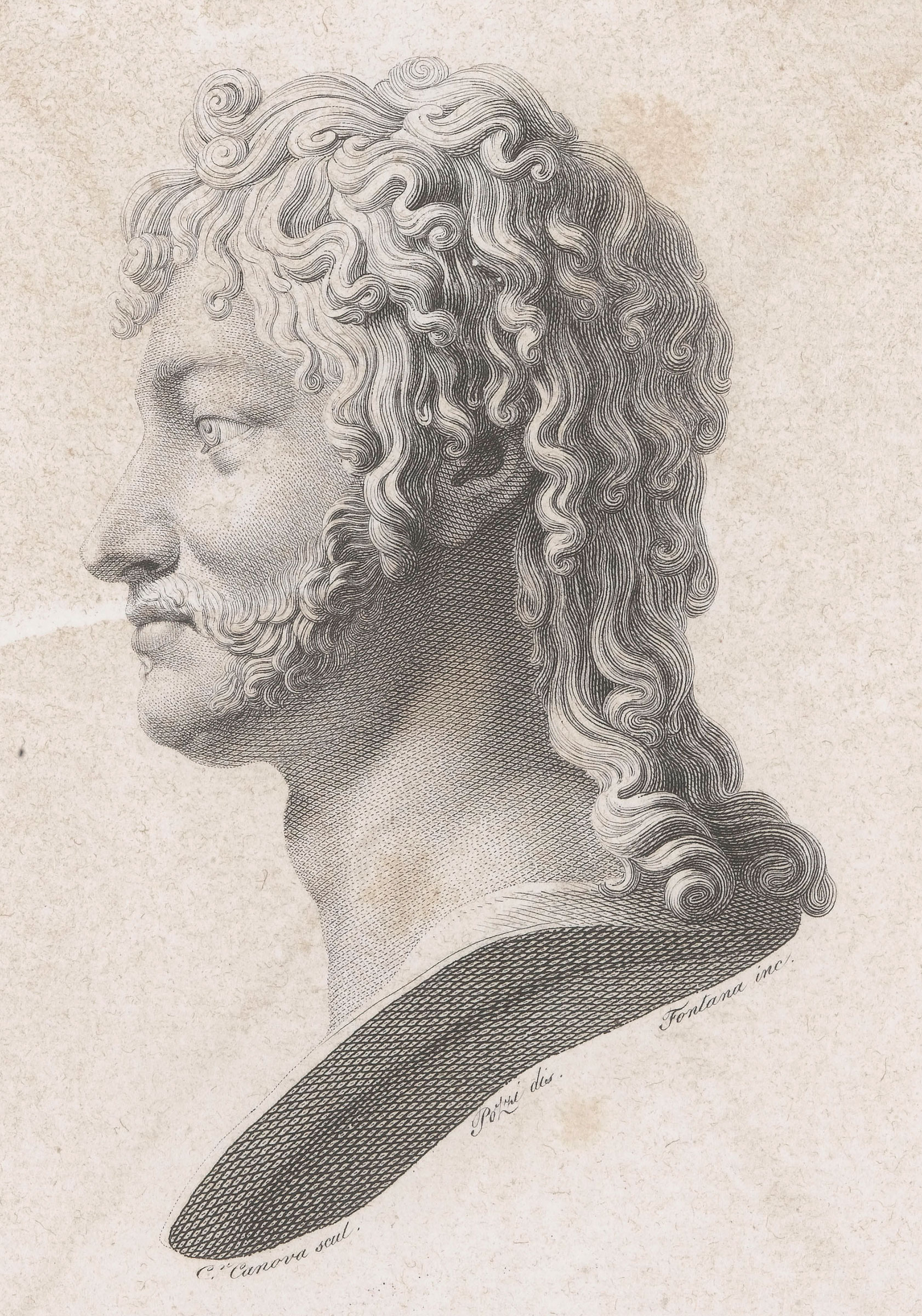Canova produced engravings for most of the sculptures and busts he worked on 