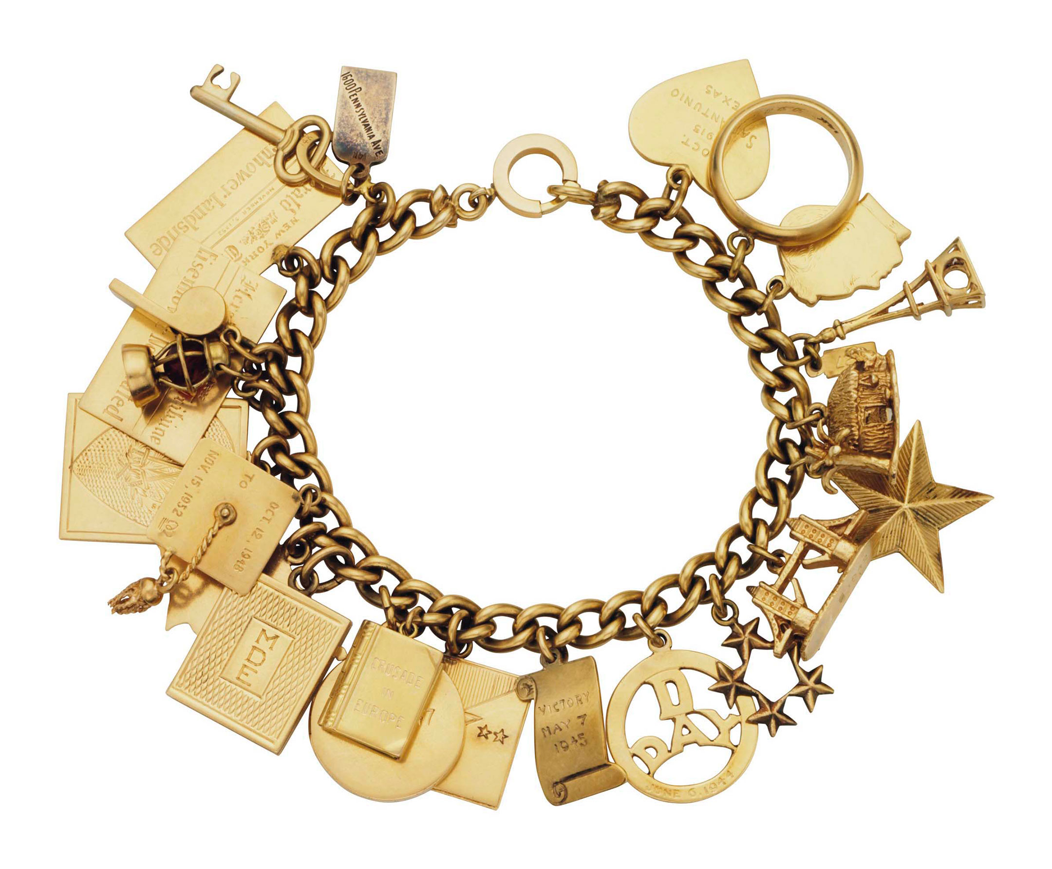 A gold charm bracelet. Estimate: $4,000-6,000. This lot is offered in Magnificent Jewels on 6 December 2017  at Christie’s in New York