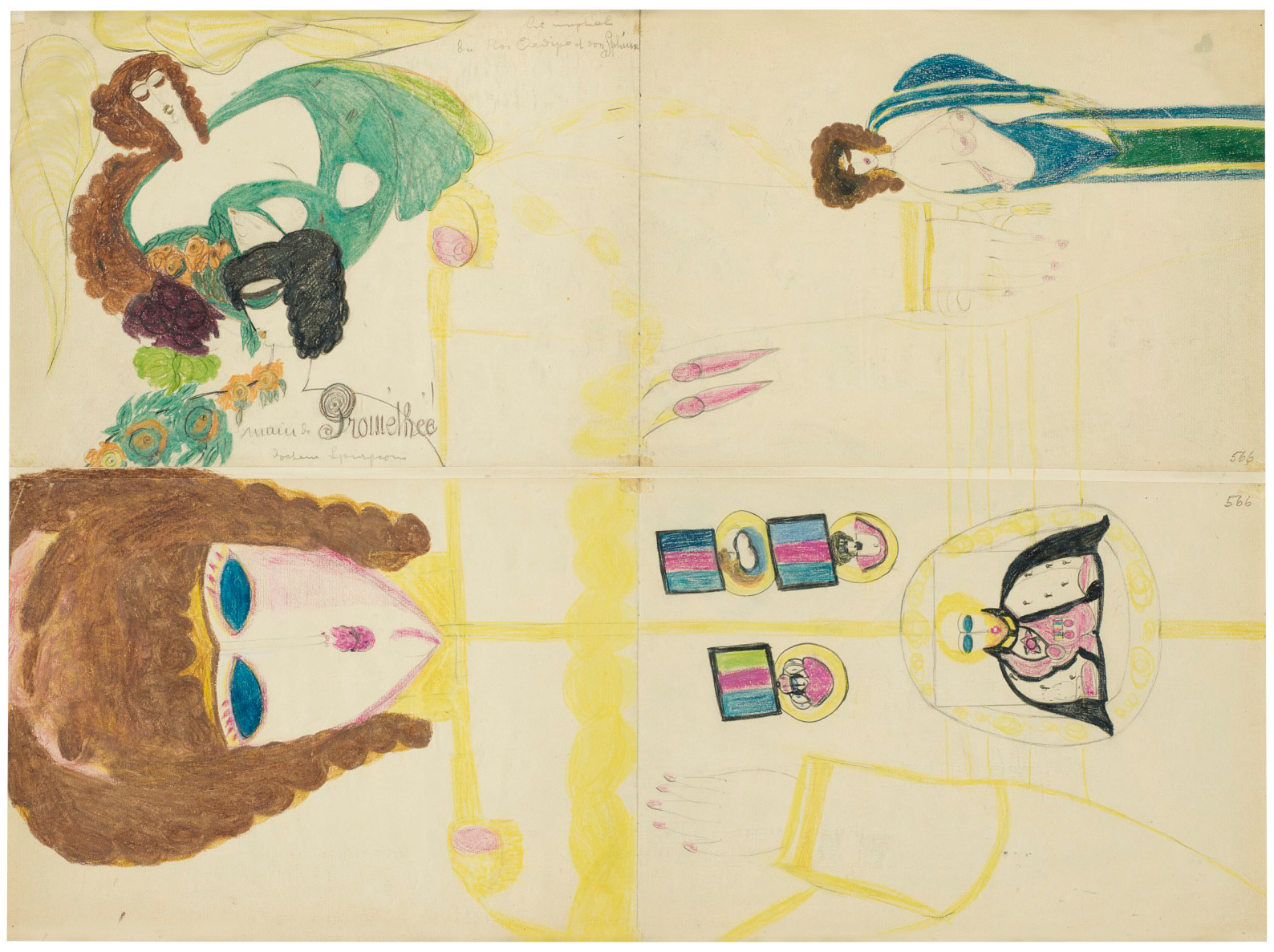  Aloïse Corbaz (1886-1964), Aristoloches (verso), circa 1925-1933 