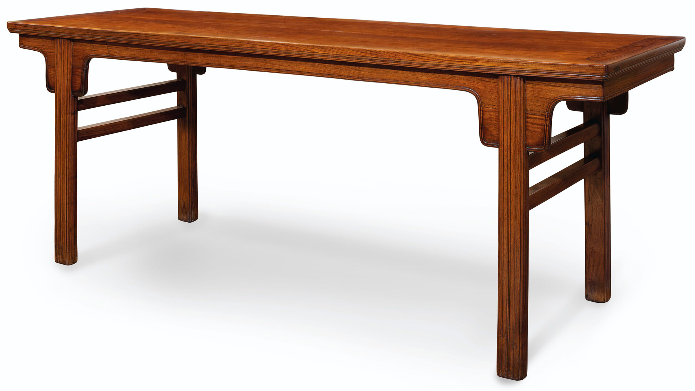 A massive and very rare huanghuali recessed-leg painting table, hua’an, China, Ming dynasty, 17th century. Sold for $3,525,000 on 17 March 2015 at Christie’s in New York
