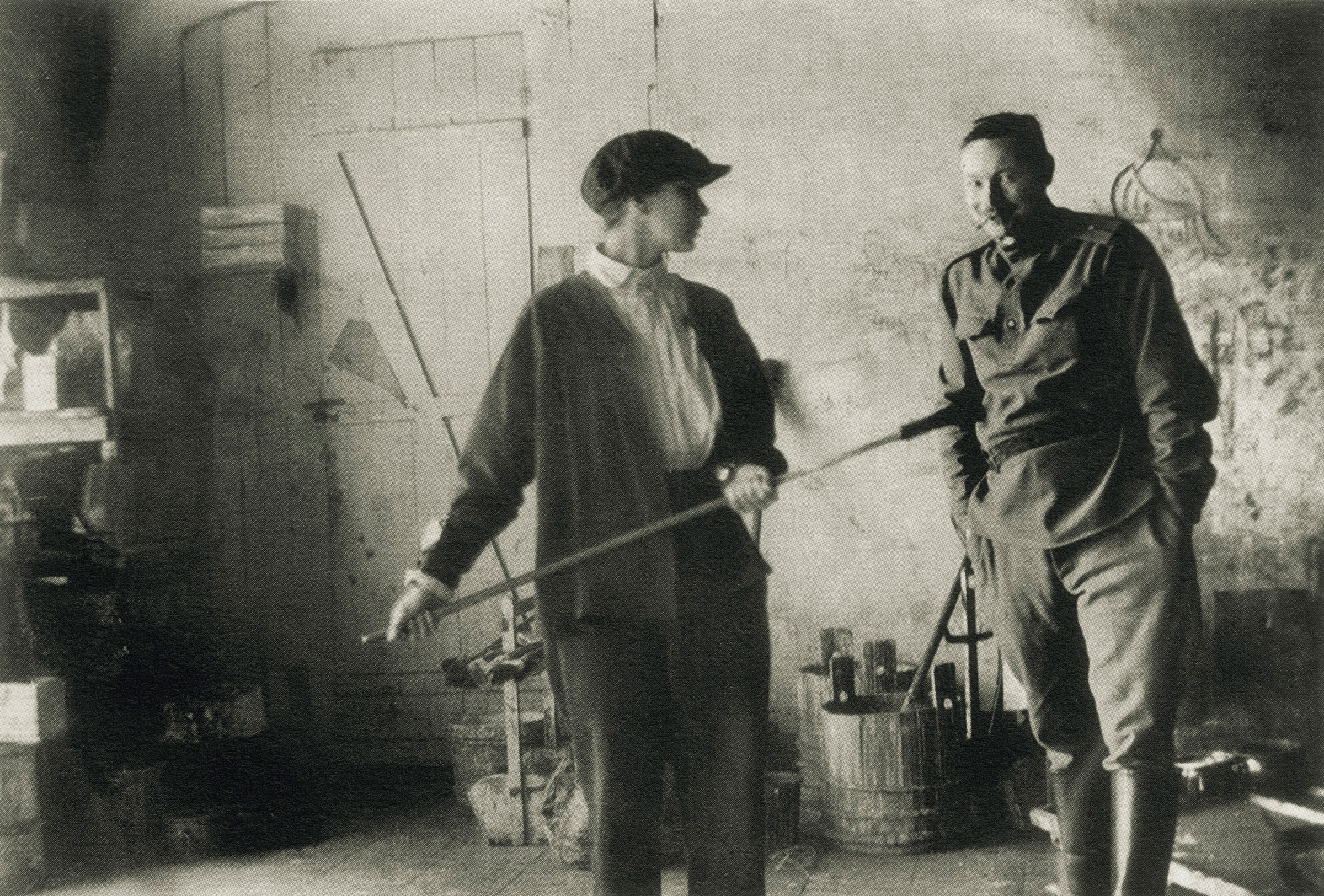 Mikhail Larionov (1881-1964) and his wife Natalia Goncharova (1881-1962) in the studio they shared in Moscow. In 1915, at the invitation of Serge Diaghilev, they left Moscow for Paris, where they would spend the remainder of their lives