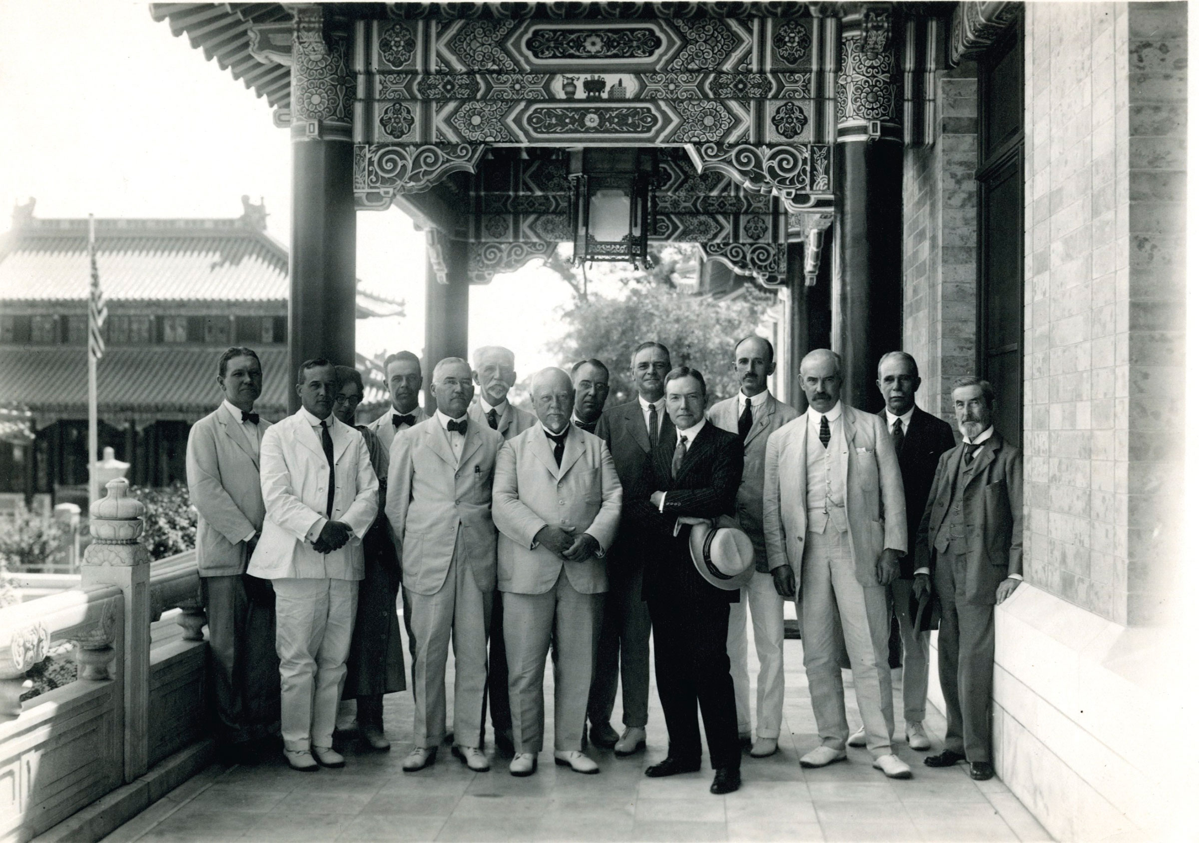 John D. Rockefeller, Jr, and trustees at the Peking Union Medical College in 1921. Photograph courtesy of the Rockefeller Archive Center